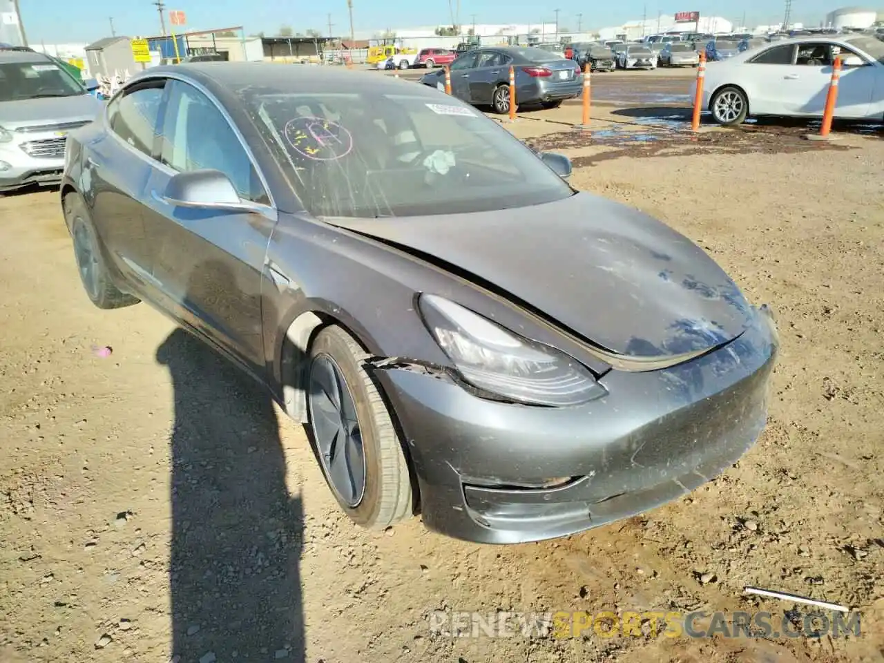 1 Photograph of a damaged car 5YJ3E1EA7KF400275 TESLA MODEL 3 2019