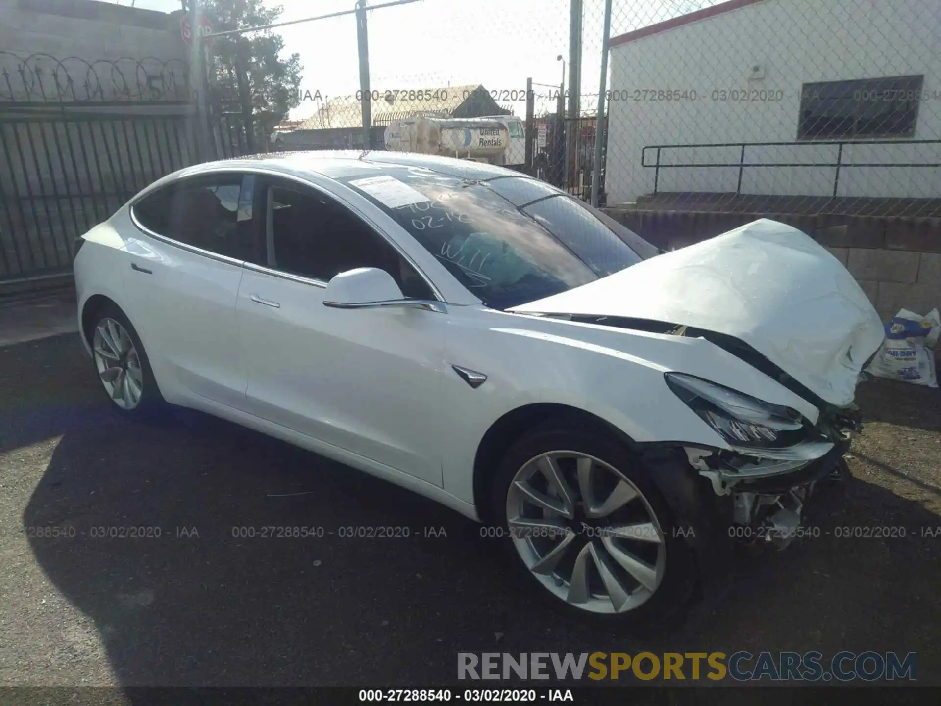 1 Photograph of a damaged car 5YJ3E1EA7KF402429 TESLA MODEL 3 2019