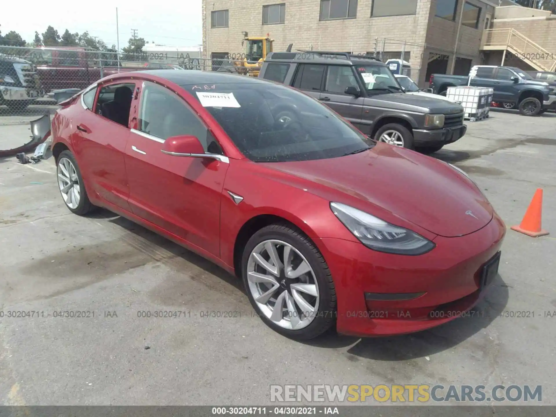 1 Photograph of a damaged car 5YJ3E1EA7KF402513 TESLA MODEL 3 2019