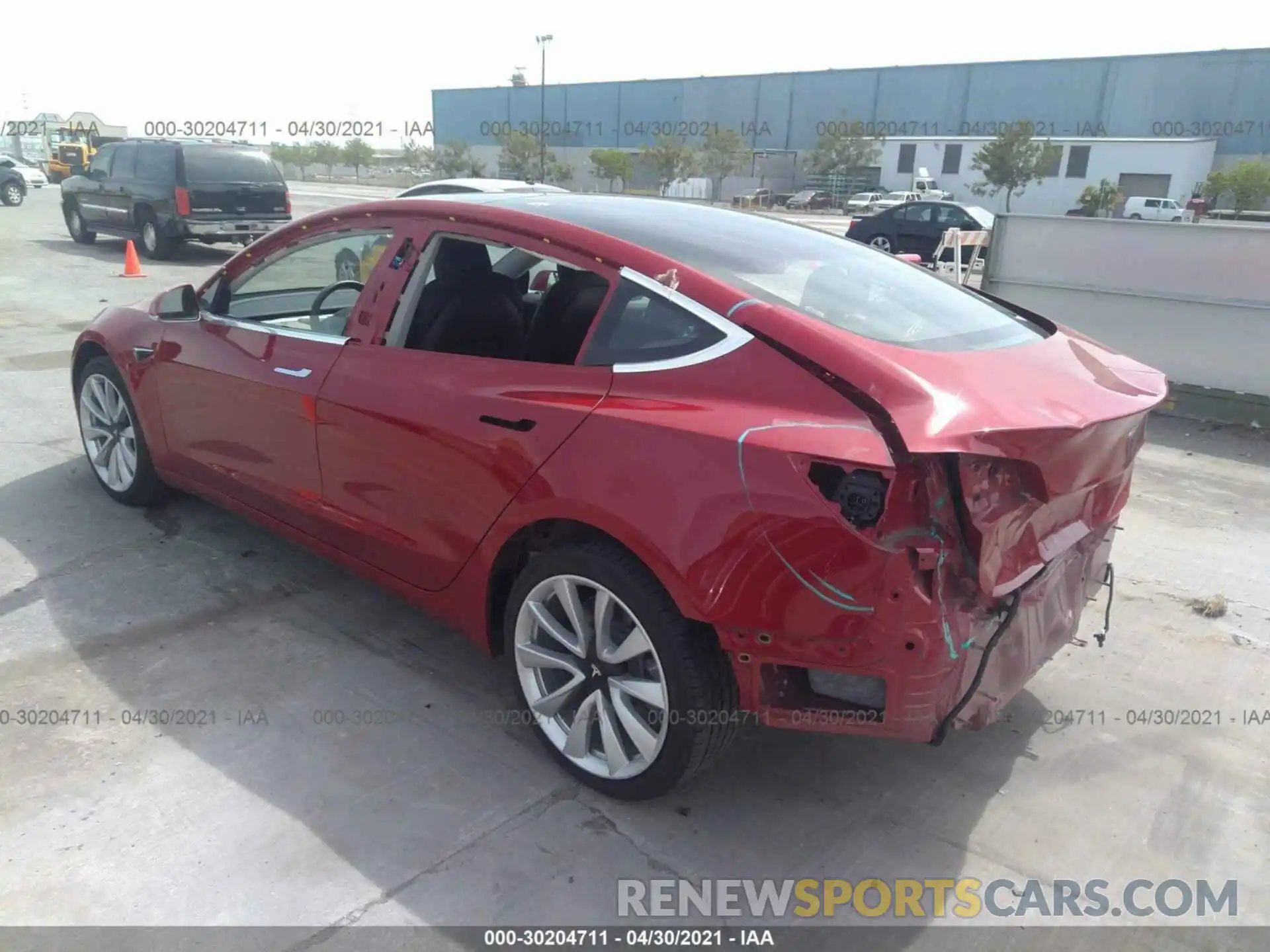 3 Photograph of a damaged car 5YJ3E1EA7KF402513 TESLA MODEL 3 2019