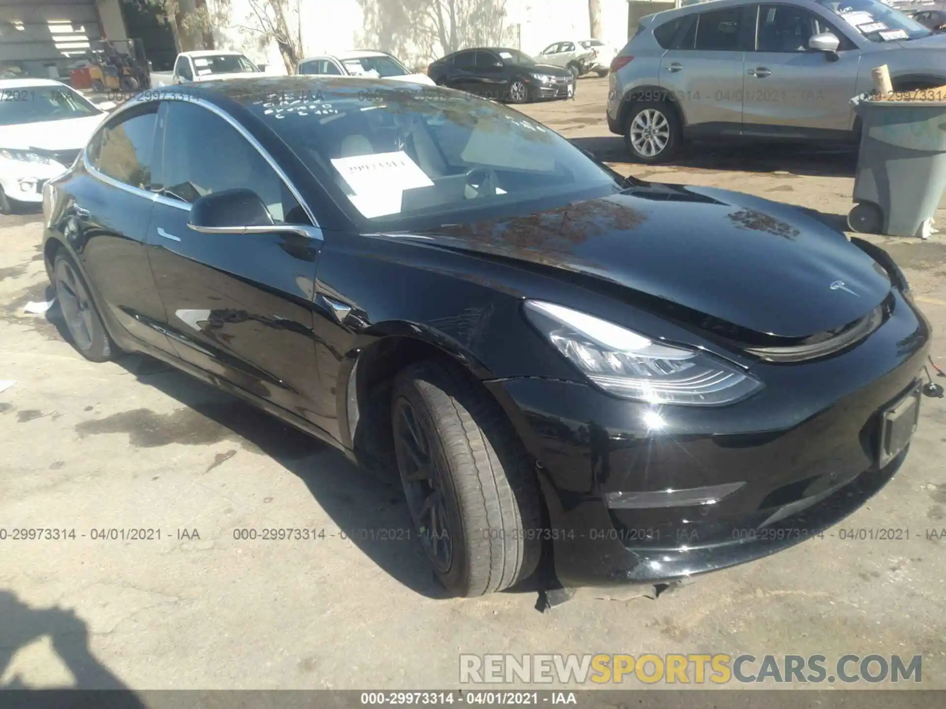 1 Photograph of a damaged car 5YJ3E1EA7KF402964 TESLA MODEL 3 2019