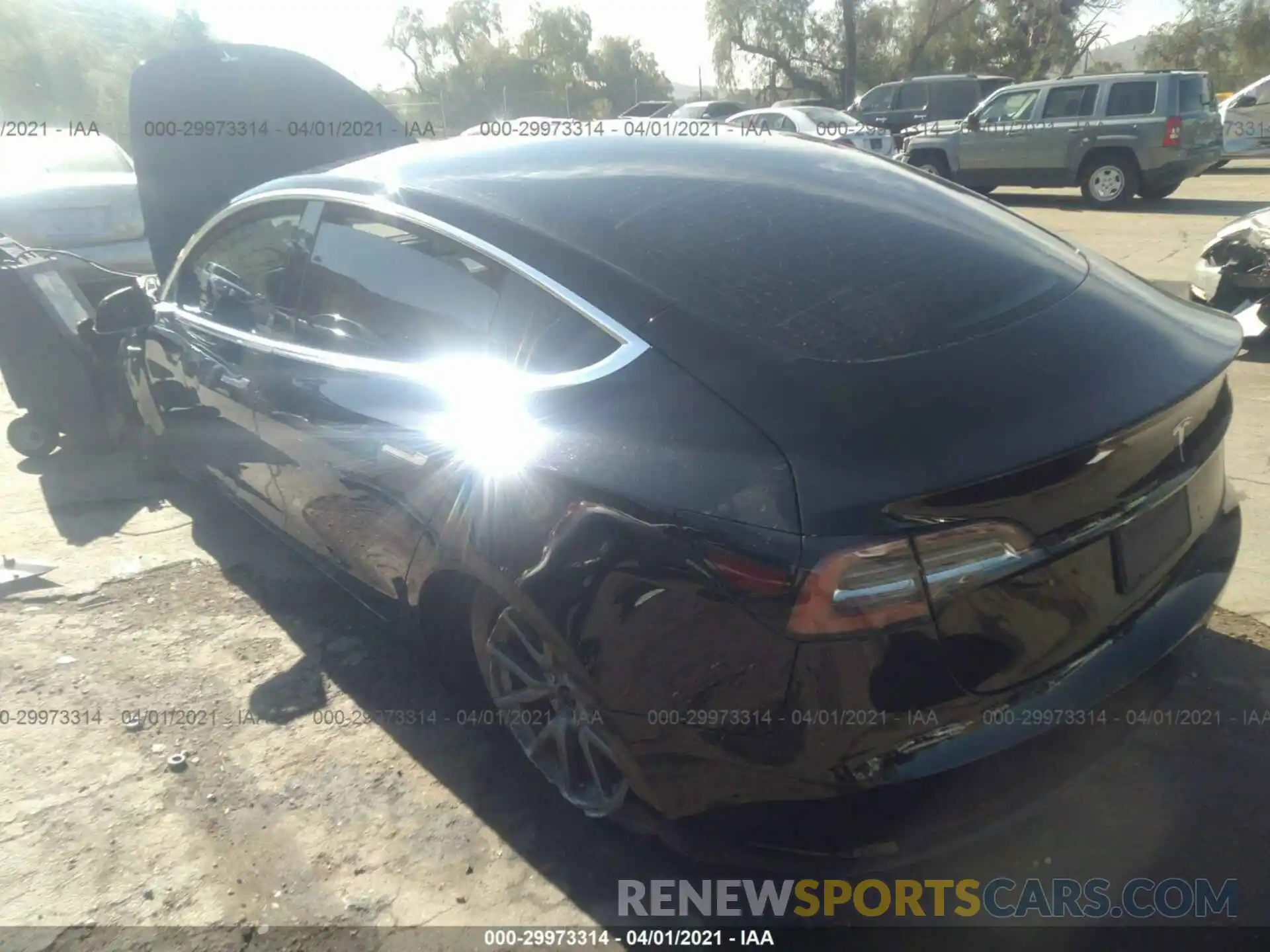 3 Photograph of a damaged car 5YJ3E1EA7KF402964 TESLA MODEL 3 2019