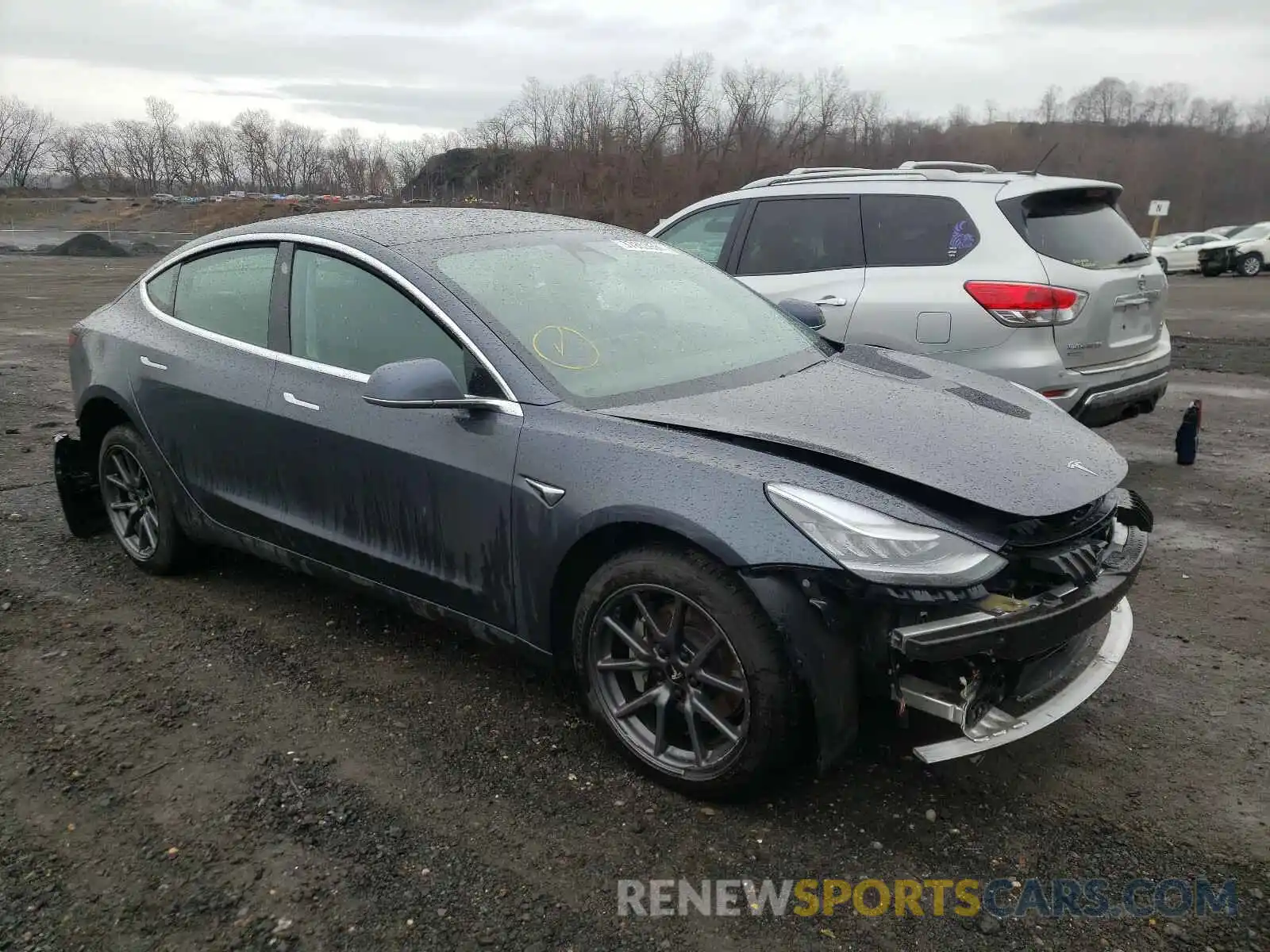 1 Photograph of a damaged car 5YJ3E1EA7KF406402 TESLA MODEL 3 2019