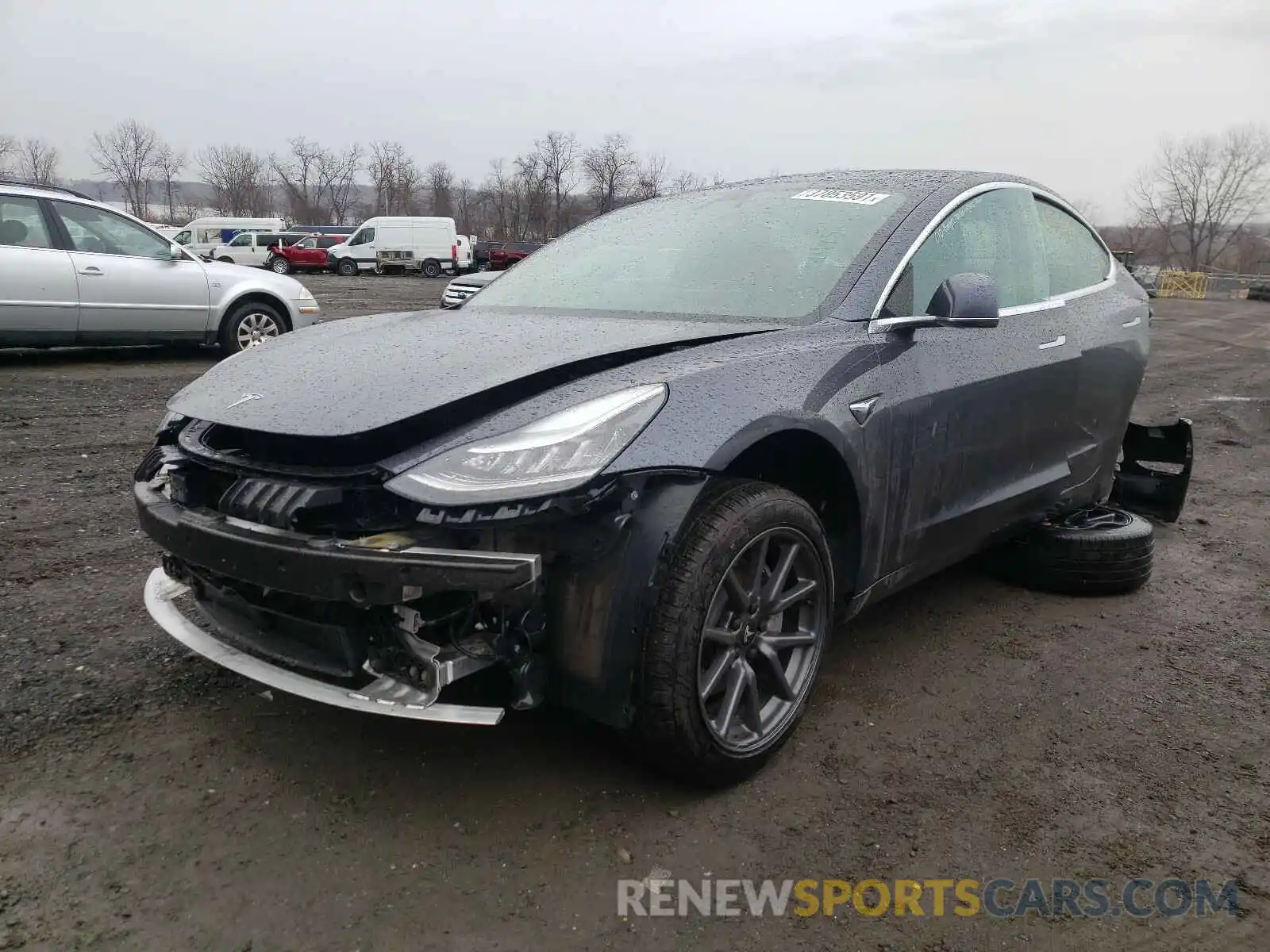 2 Photograph of a damaged car 5YJ3E1EA7KF406402 TESLA MODEL 3 2019