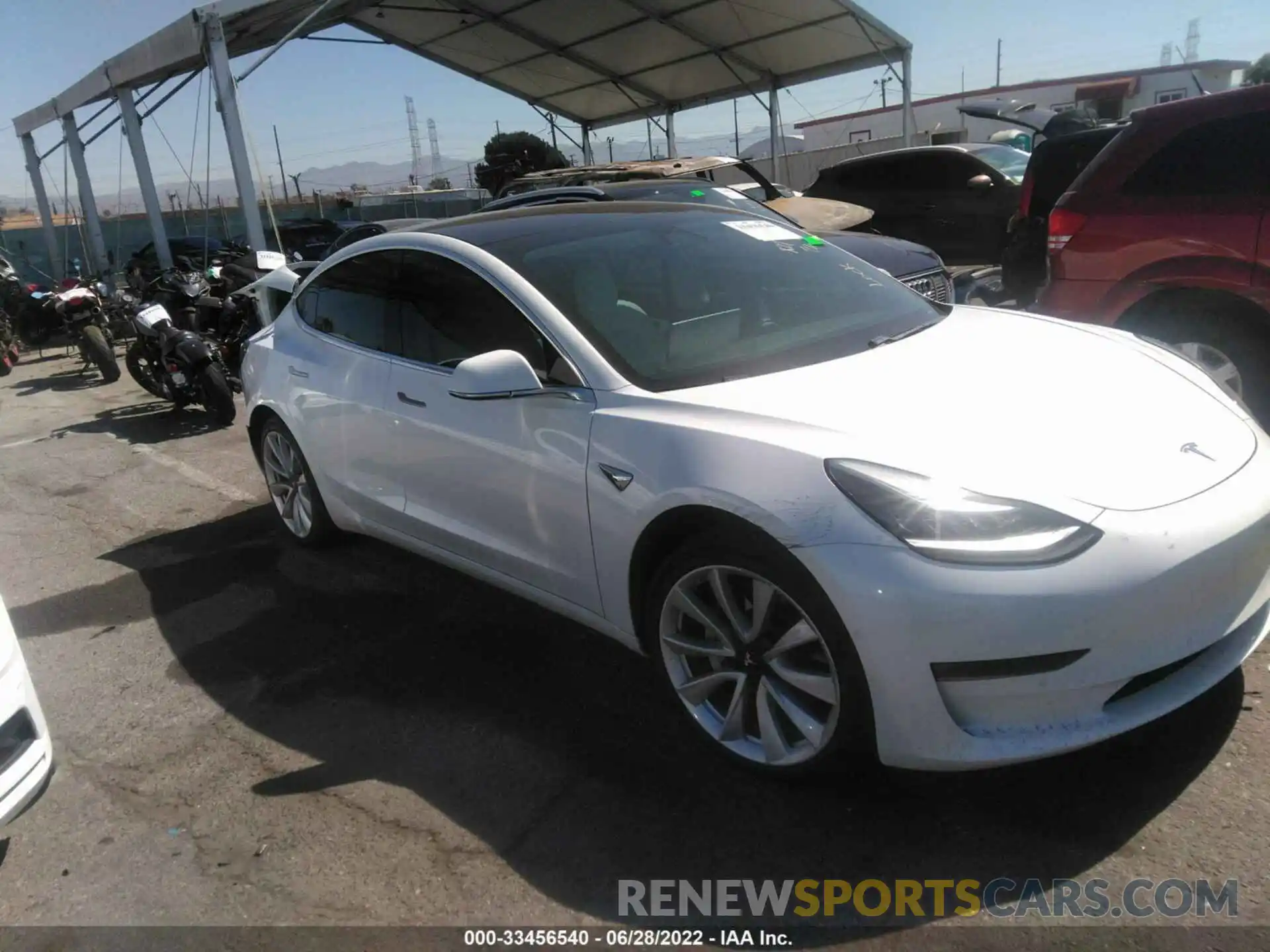 1 Photograph of a damaged car 5YJ3E1EA7KF406500 TESLA MODEL 3 2019