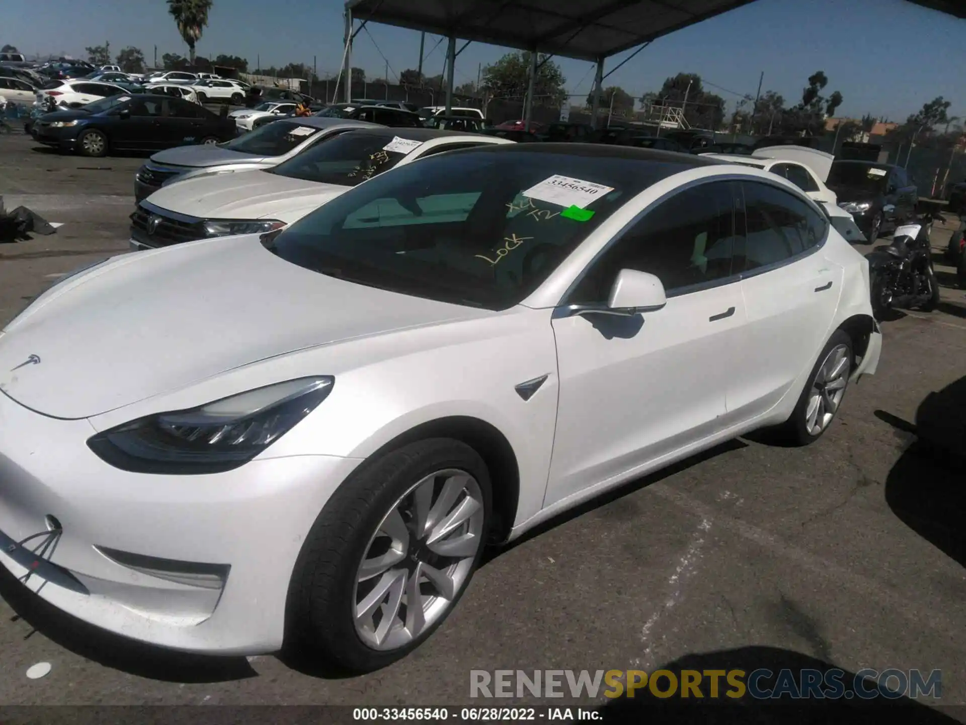 2 Photograph of a damaged car 5YJ3E1EA7KF406500 TESLA MODEL 3 2019