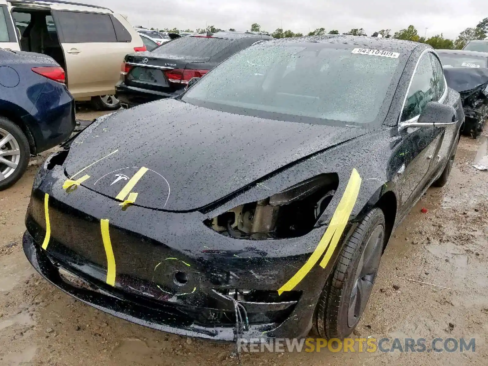 2 Photograph of a damaged car 5YJ3E1EA7KF410773 TESLA MODEL 3 2019