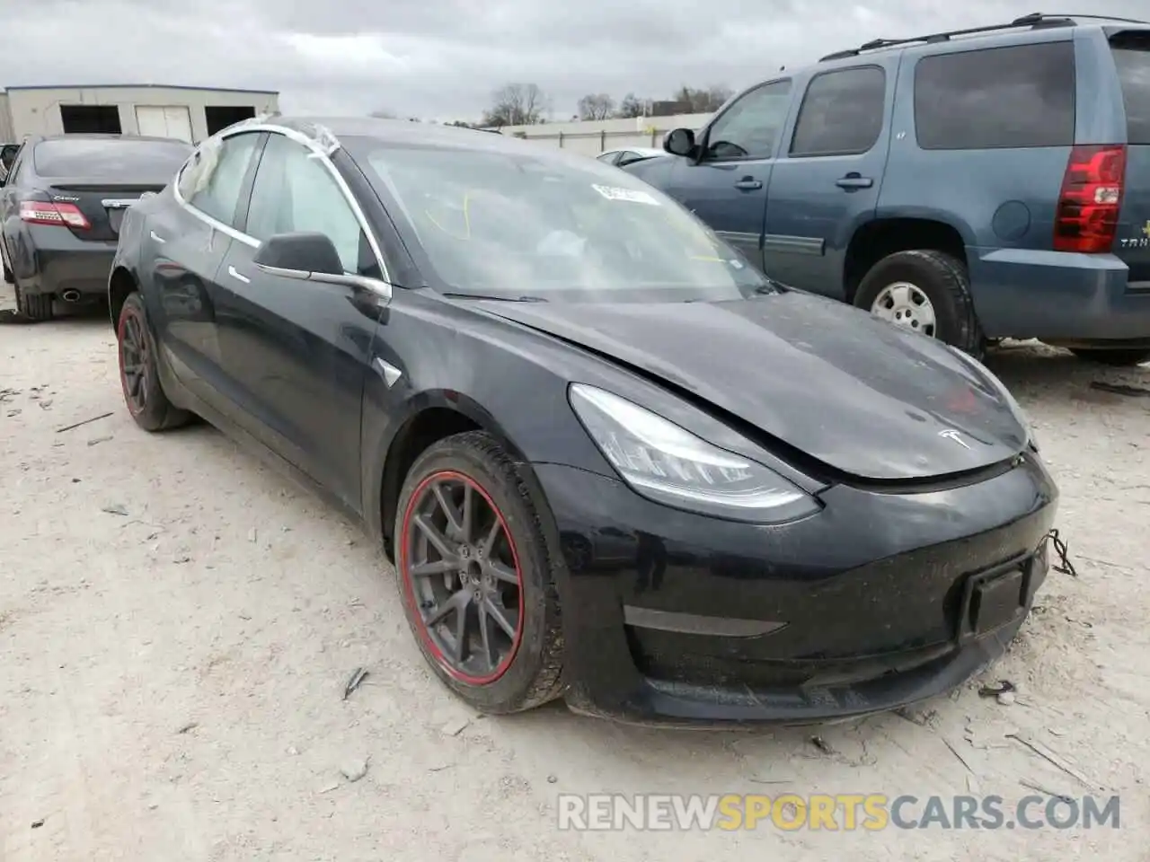 1 Photograph of a damaged car 5YJ3E1EA7KF410787 TESLA MODEL 3 2019