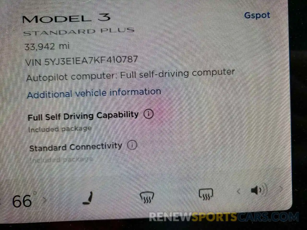 10 Photograph of a damaged car 5YJ3E1EA7KF410787 TESLA MODEL 3 2019