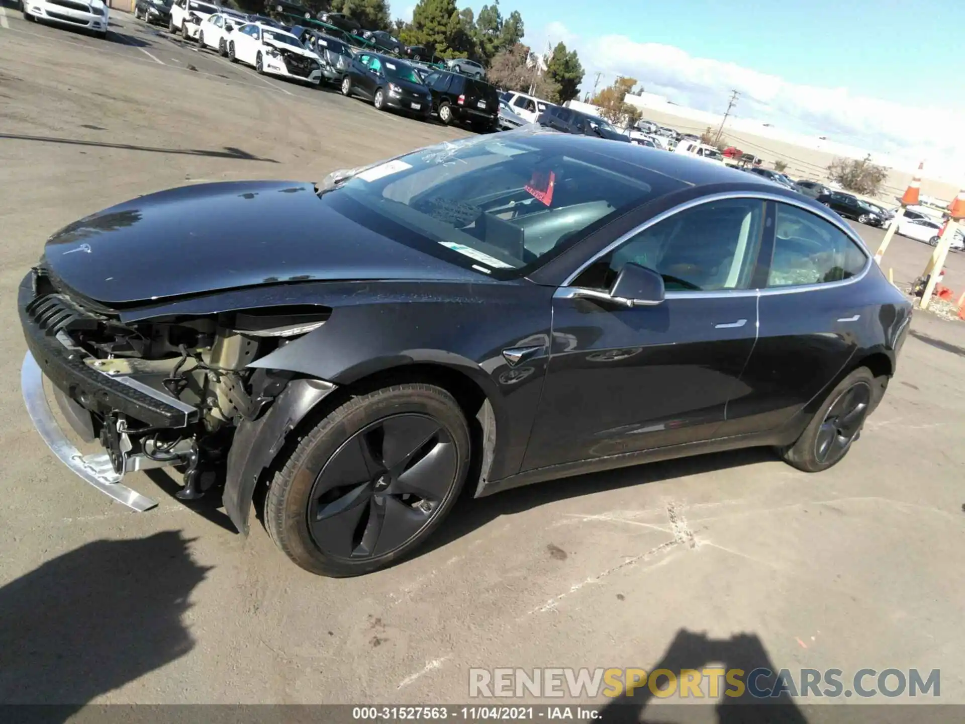 2 Photograph of a damaged car 5YJ3E1EA7KF410966 TESLA MODEL 3 2019