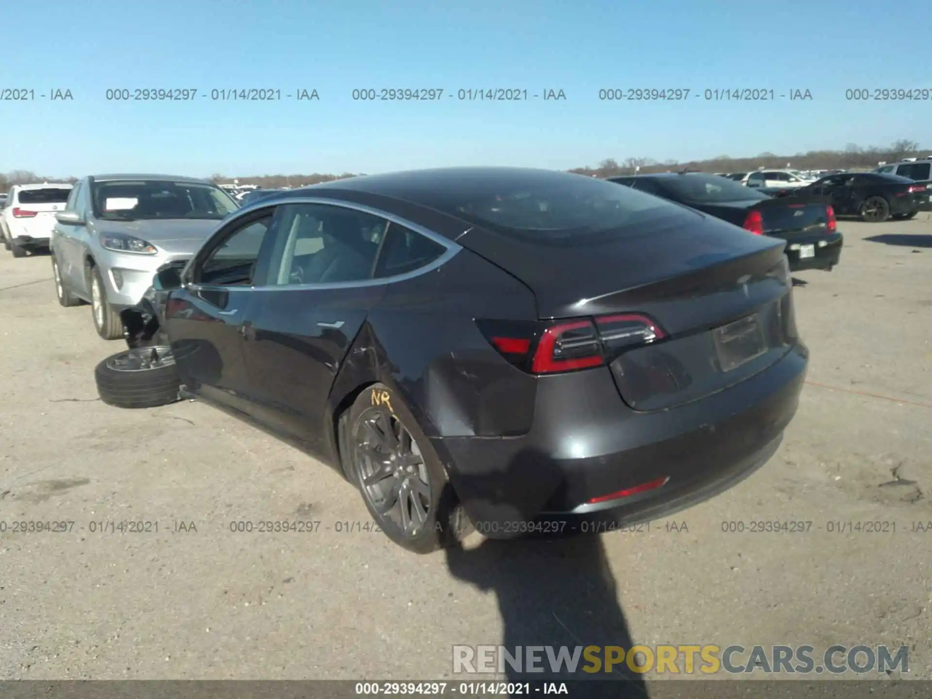 3 Photograph of a damaged car 5YJ3E1EA7KF411079 TESLA MODEL 3 2019