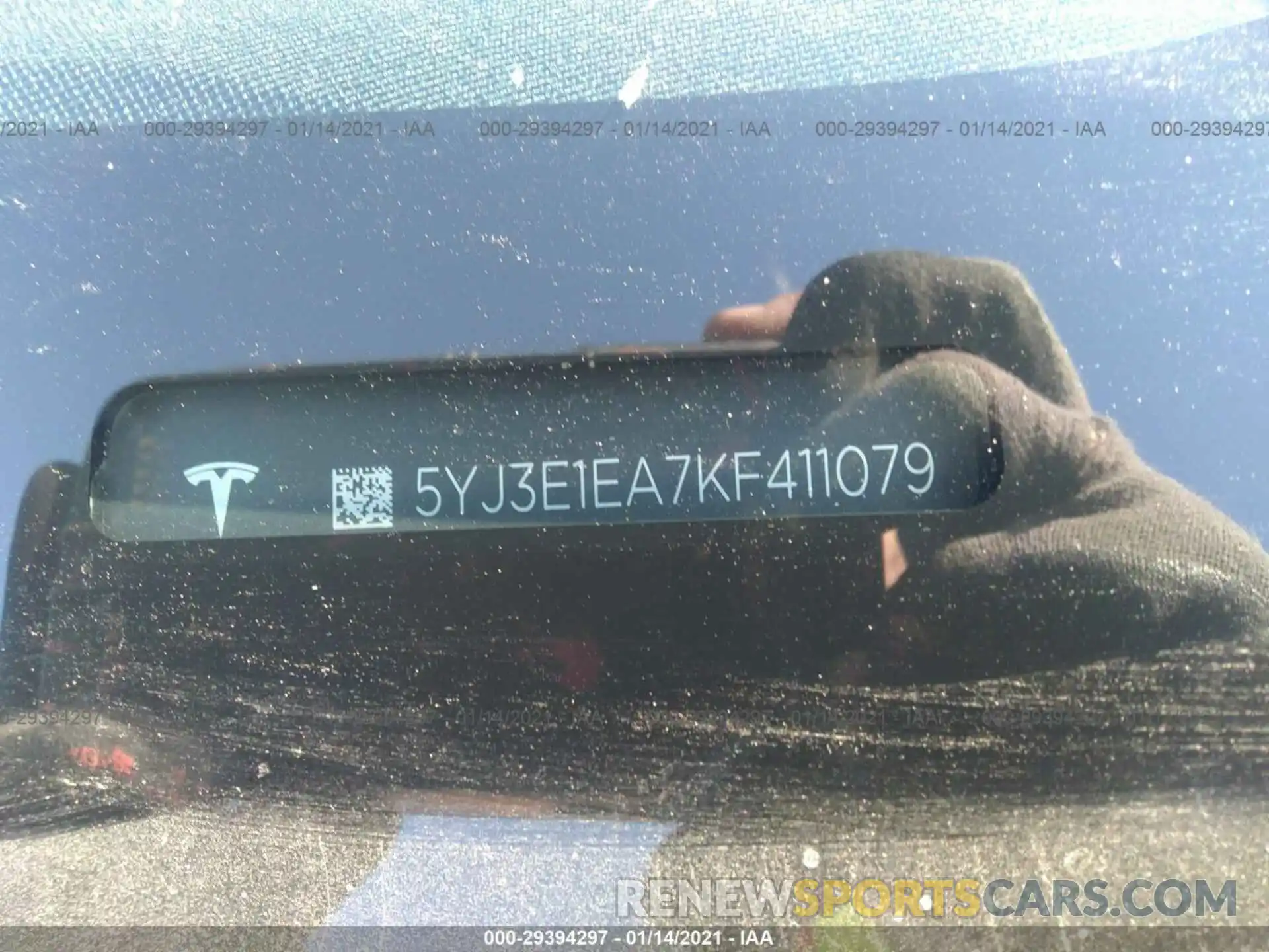 9 Фотография поврежденного автомобиля 5YJ3E1EA7KF411079 TESLA MODEL 3 2019