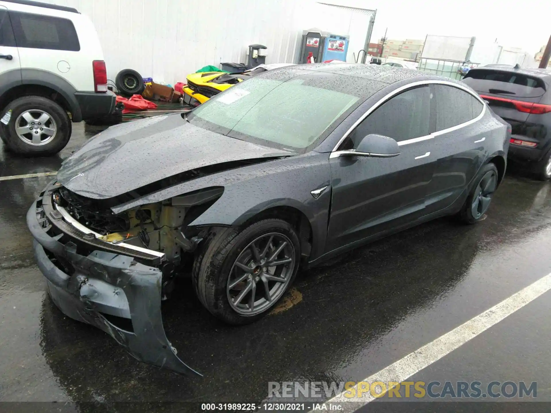 2 Photograph of a damaged car 5YJ3E1EA7KF411275 TESLA MODEL 3 2019