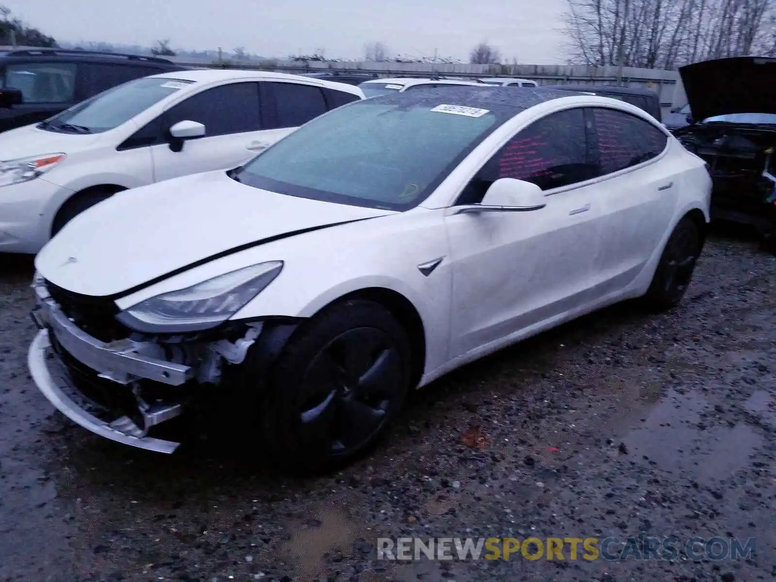 2 Photograph of a damaged car 5YJ3E1EA7KF411941 TESLA MODEL 3 2019