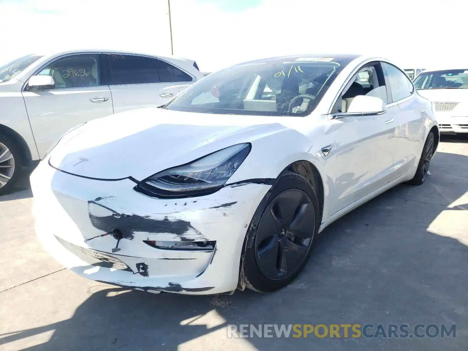 2 Photograph of a damaged car 5YJ3E1EA7KF415830 TESLA MODEL 3 2019