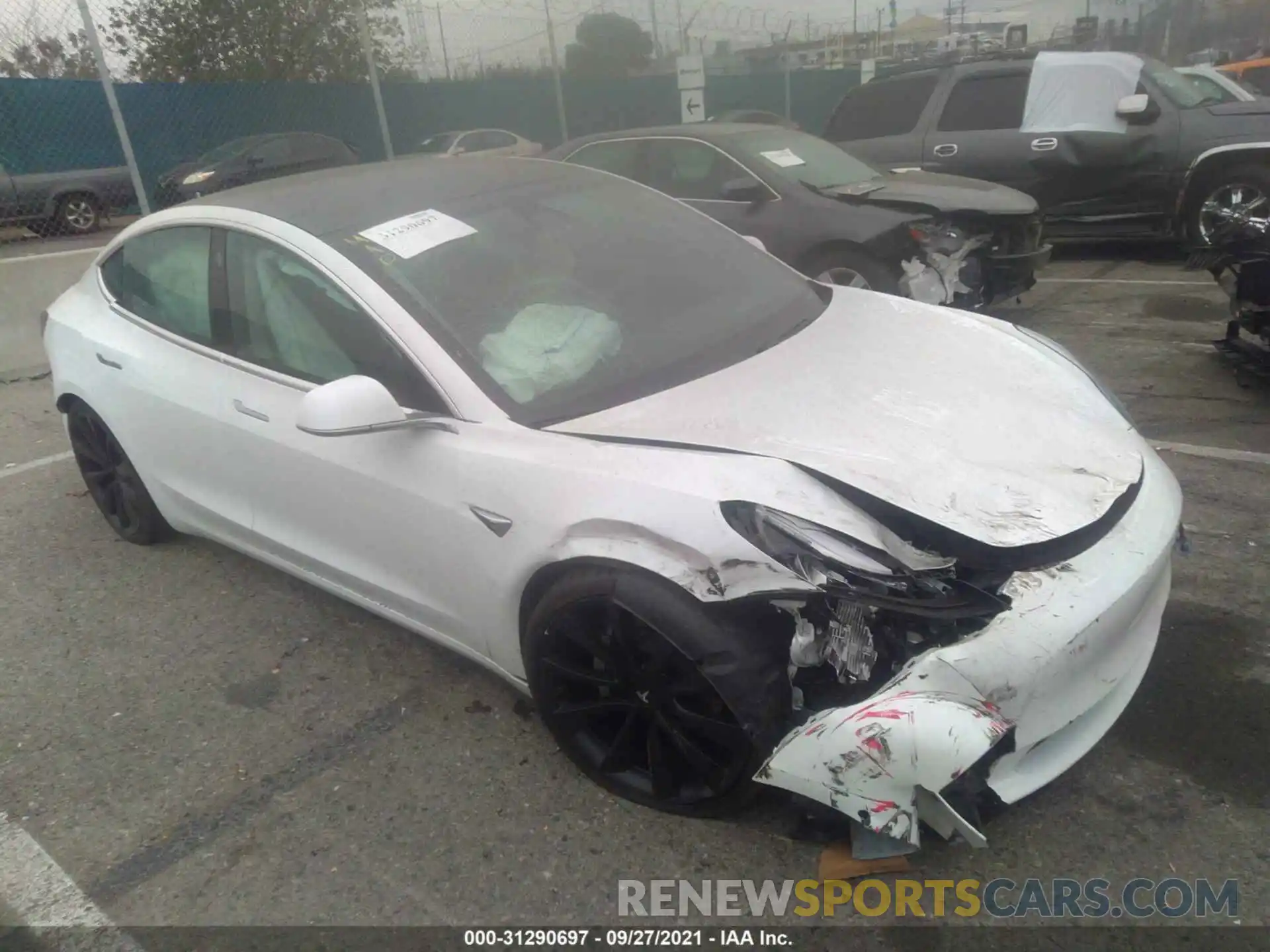 1 Photograph of a damaged car 5YJ3E1EA7KF415973 TESLA MODEL 3 2019