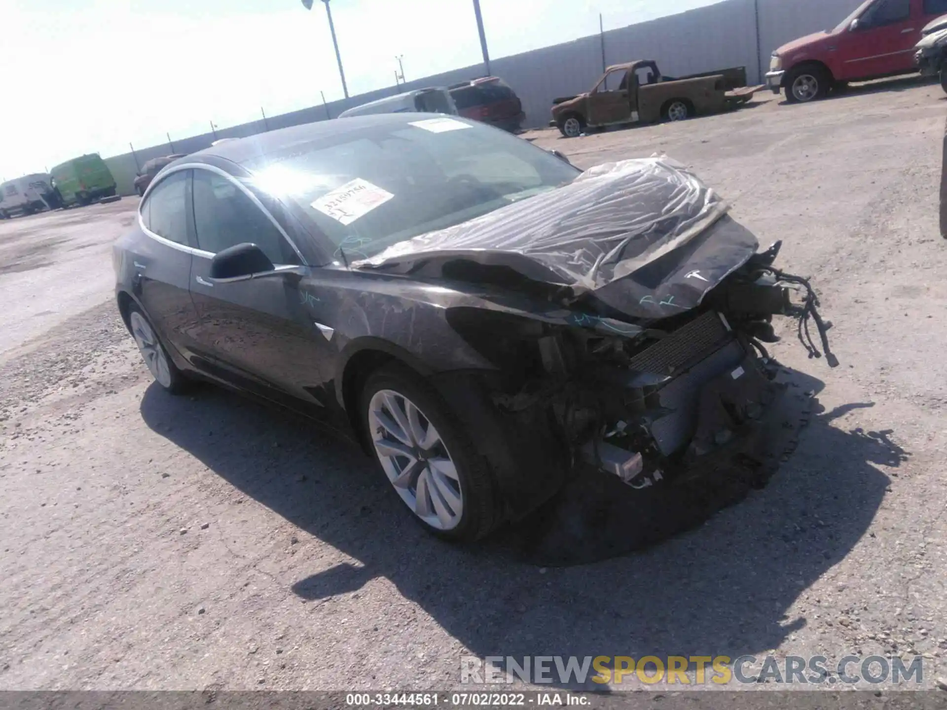 1 Photograph of a damaged car 5YJ3E1EA7KF417030 TESLA MODEL 3 2019