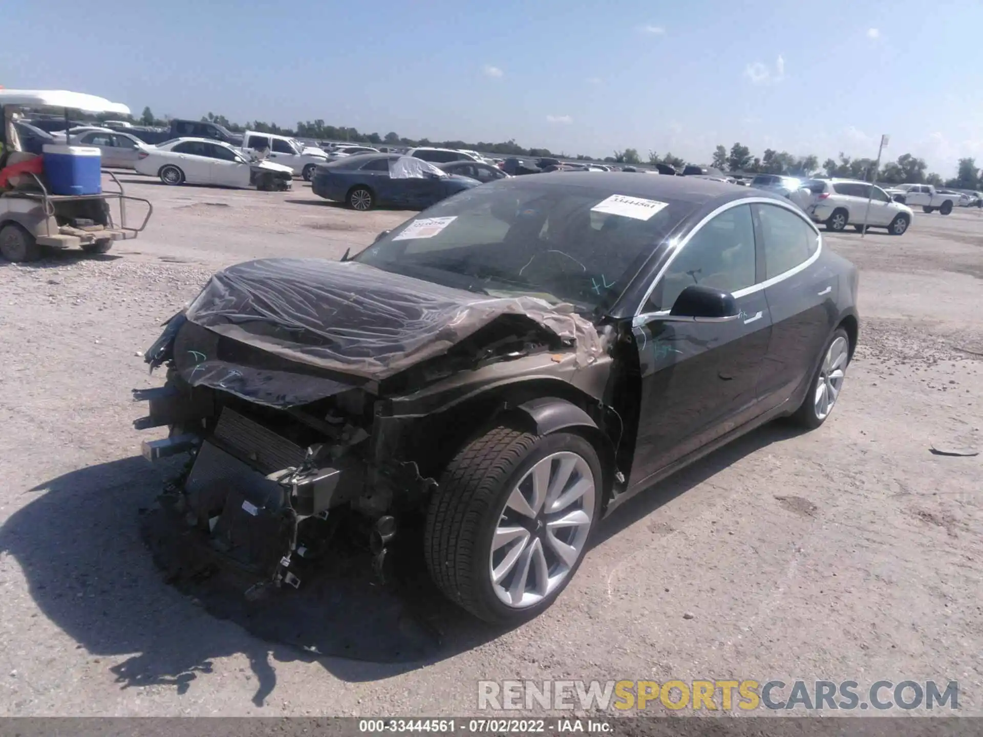 2 Photograph of a damaged car 5YJ3E1EA7KF417030 TESLA MODEL 3 2019