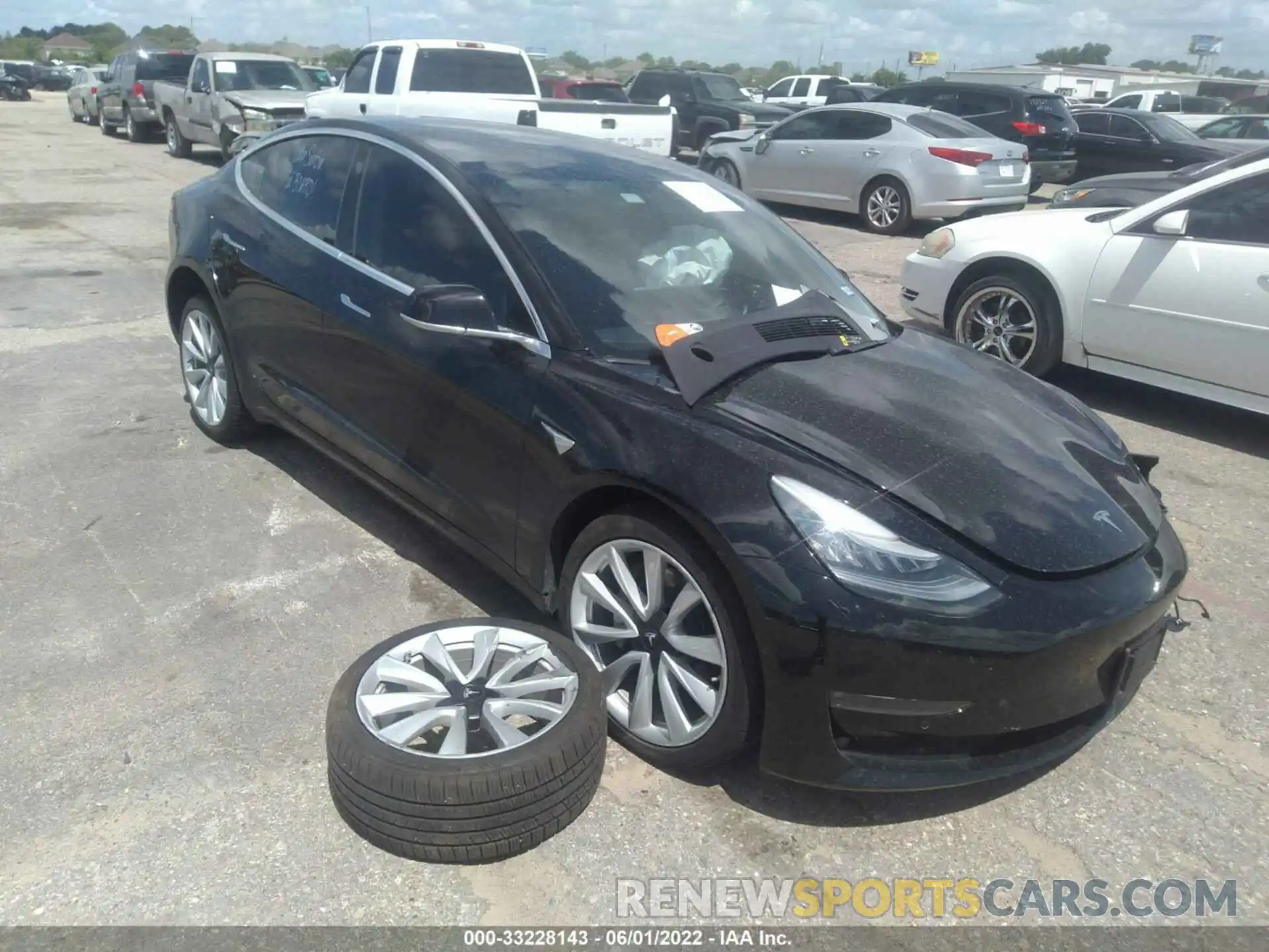 1 Photograph of a damaged car 5YJ3E1EA7KF417111 TESLA MODEL 3 2019