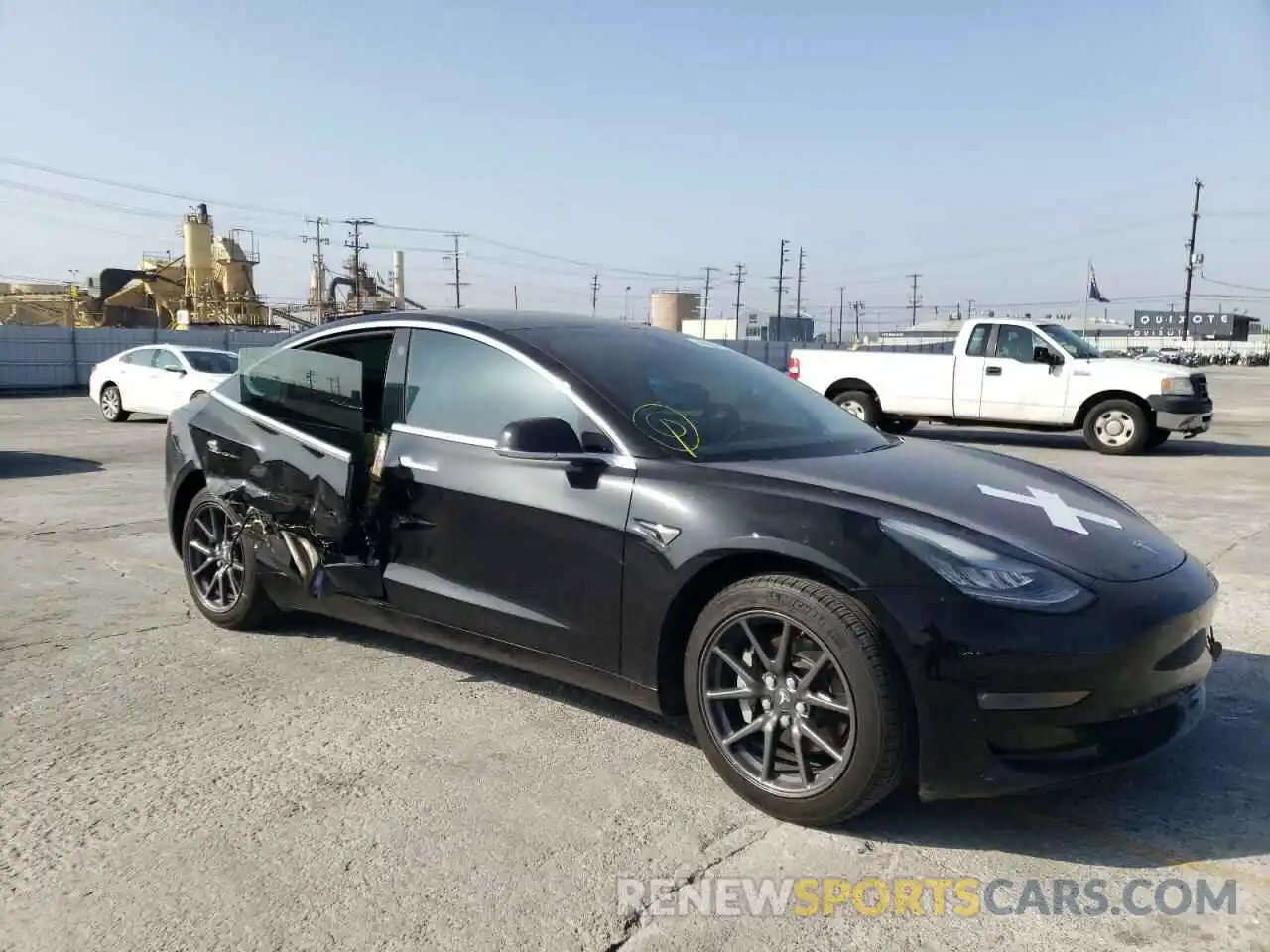 1 Photograph of a damaged car 5YJ3E1EA7KF422423 TESLA MODEL 3 2019