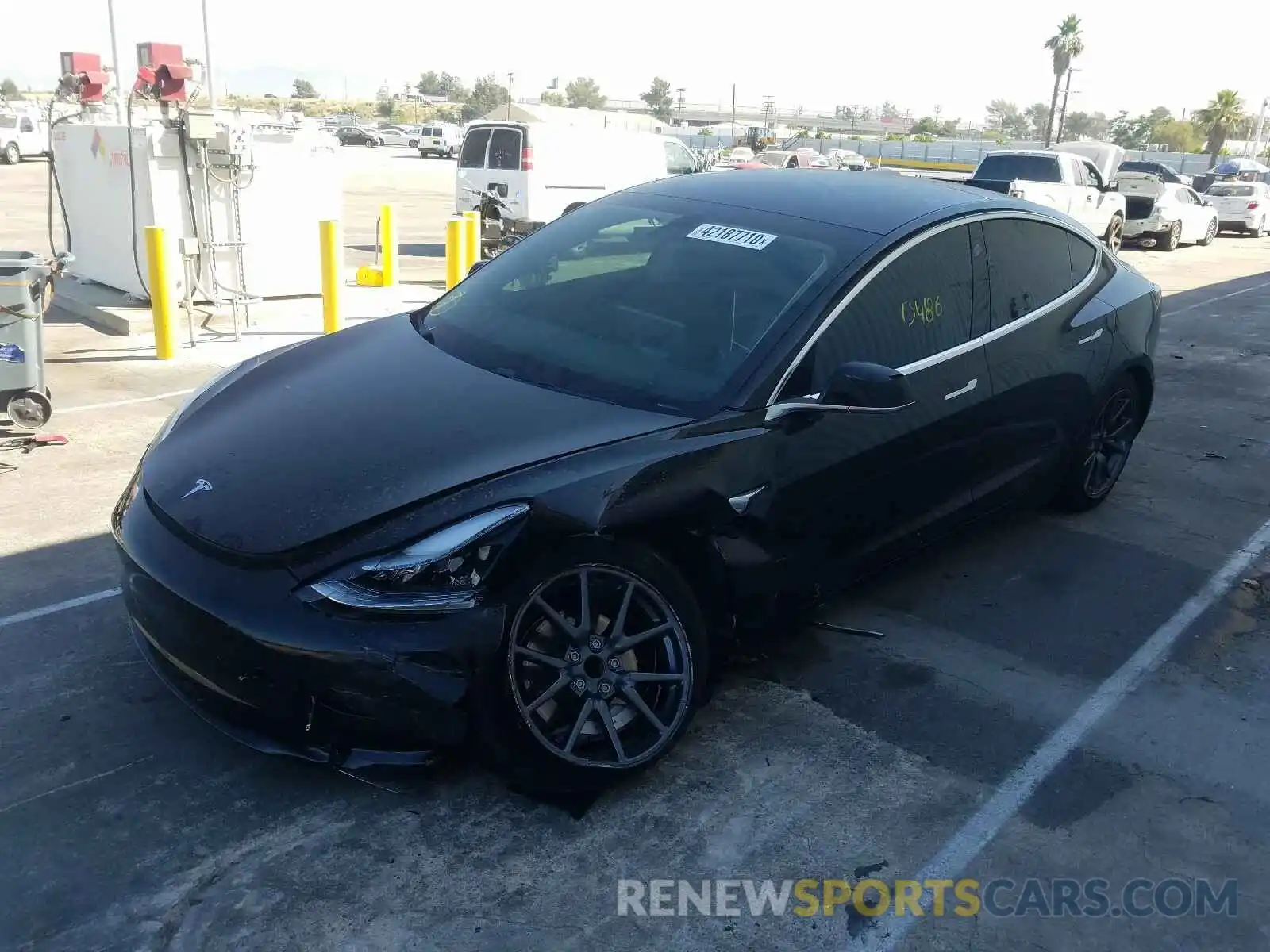 2 Photograph of a damaged car 5YJ3E1EA7KF422597 TESLA MODEL 3 2019