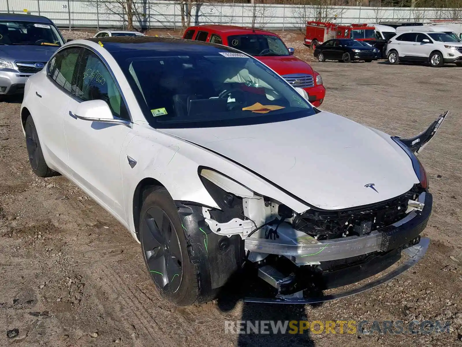 1 Photograph of a damaged car 5YJ3E1EA7KF422986 TESLA MODEL 3 2019