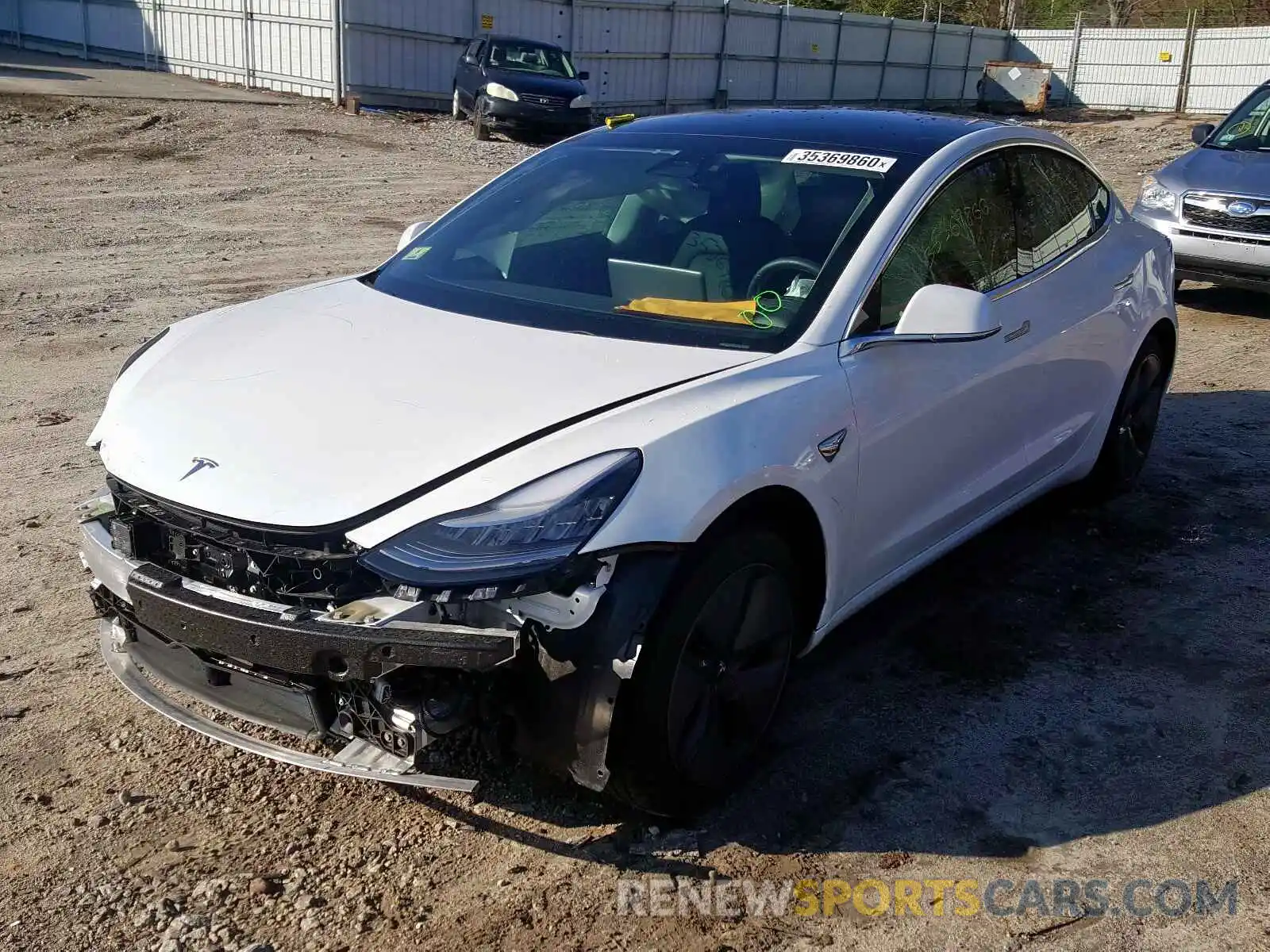 2 Photograph of a damaged car 5YJ3E1EA7KF422986 TESLA MODEL 3 2019