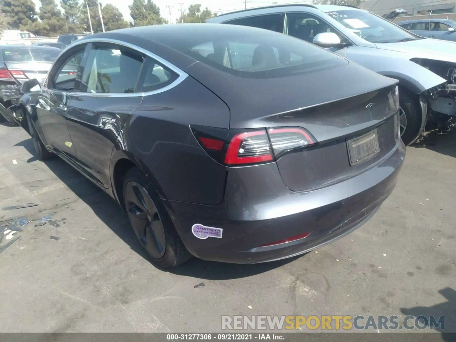 3 Photograph of a damaged car 5YJ3E1EA7KF424723 TESLA MODEL 3 2019