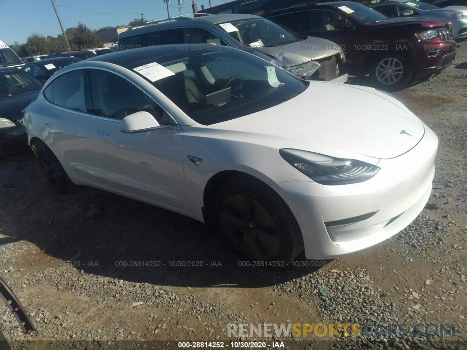 1 Photograph of a damaged car 5YJ3E1EA7KF424804 TESLA MODEL 3 2019