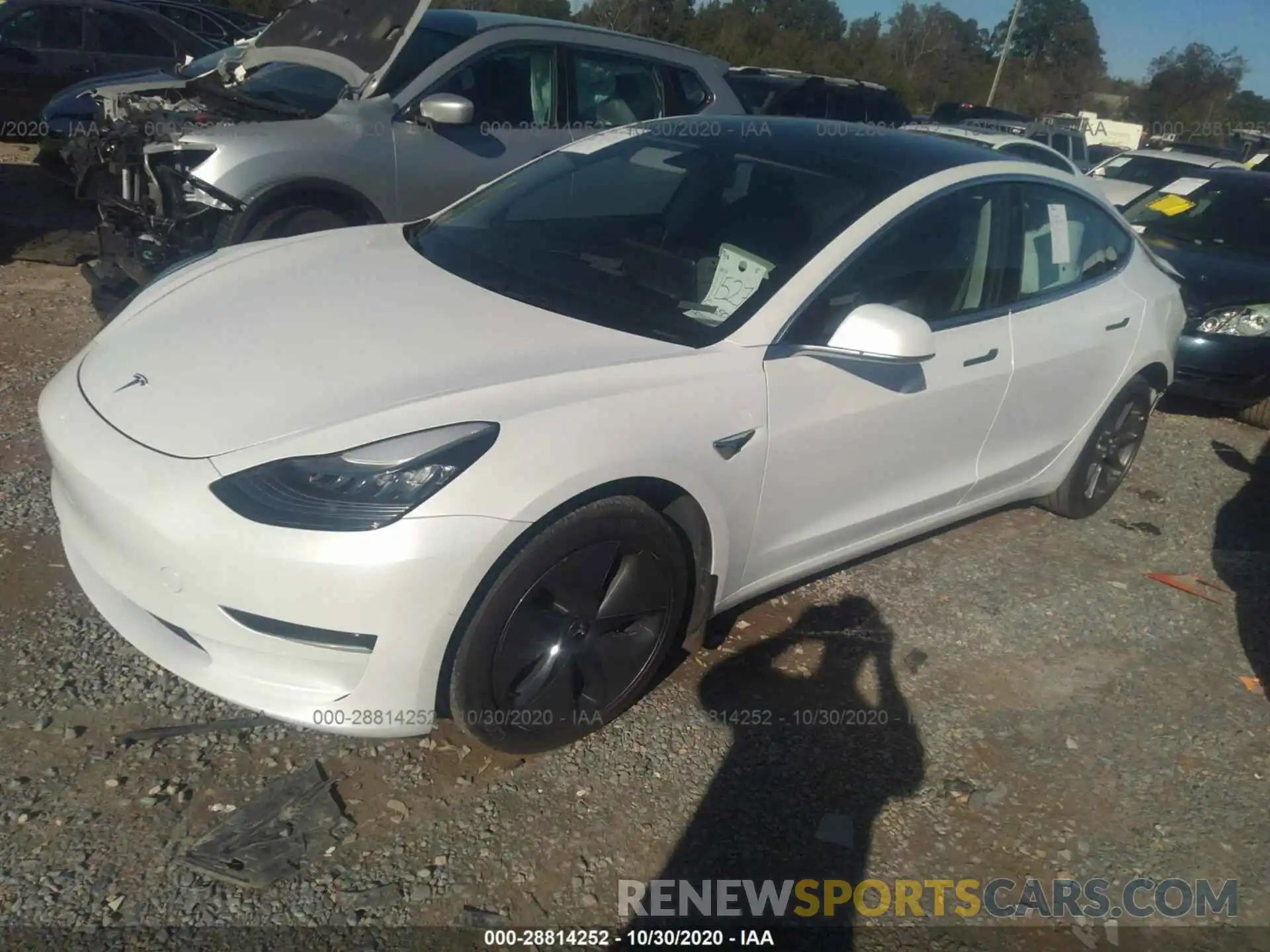 2 Photograph of a damaged car 5YJ3E1EA7KF424804 TESLA MODEL 3 2019