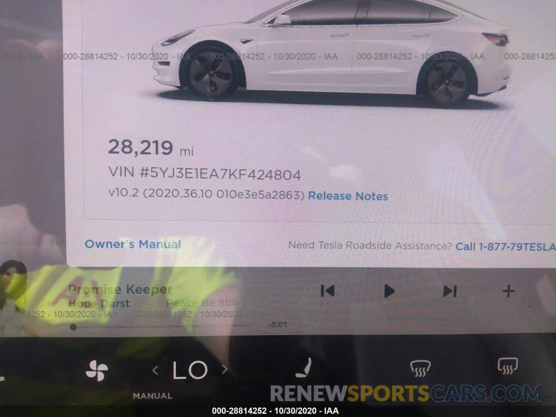 7 Фотография поврежденного автомобиля 5YJ3E1EA7KF424804 TESLA MODEL 3 2019