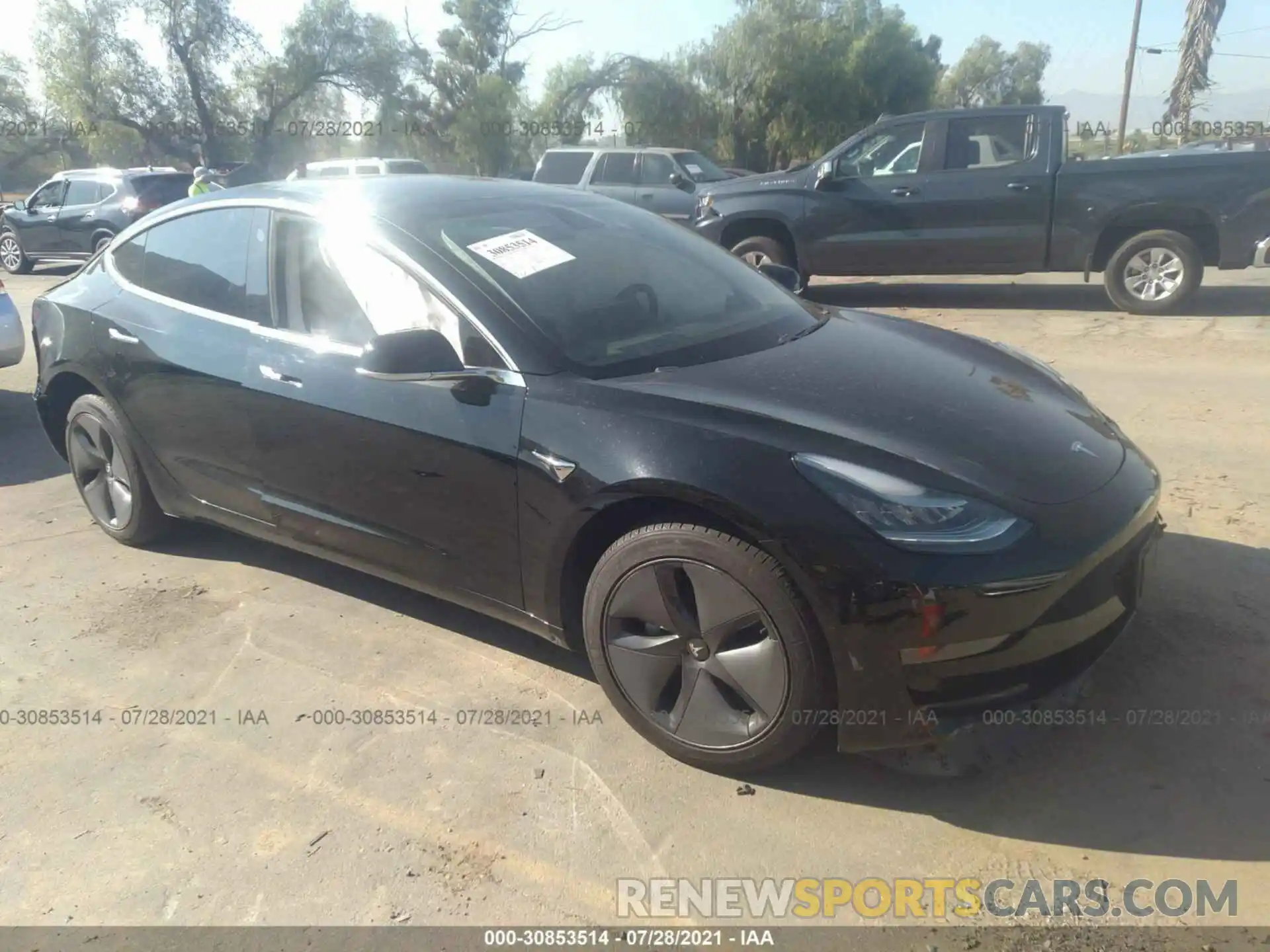 1 Photograph of a damaged car 5YJ3E1EA7KF428934 TESLA MODEL 3 2019