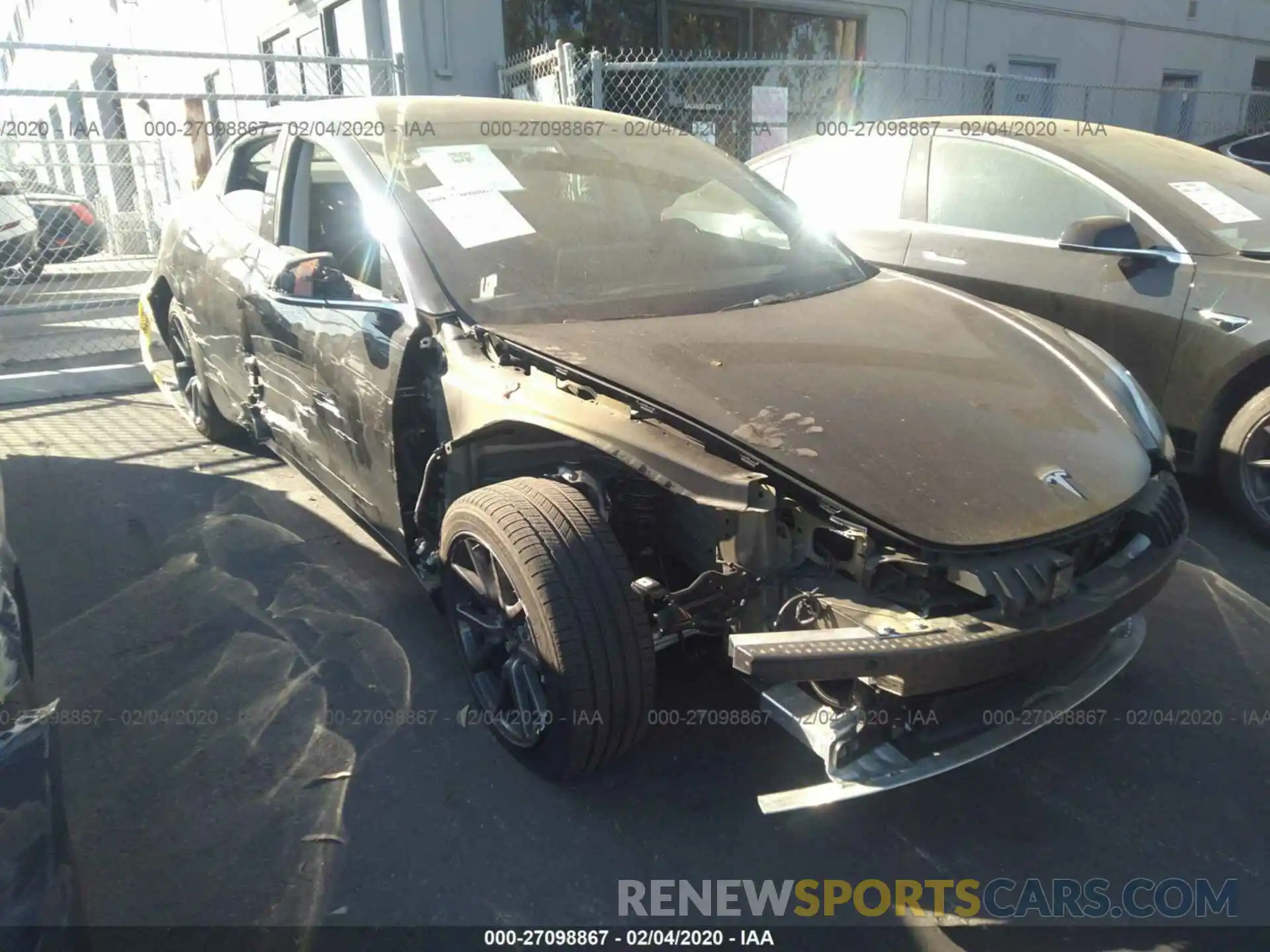 1 Photograph of a damaged car 5YJ3E1EA7KF428948 TESLA MODEL 3 2019