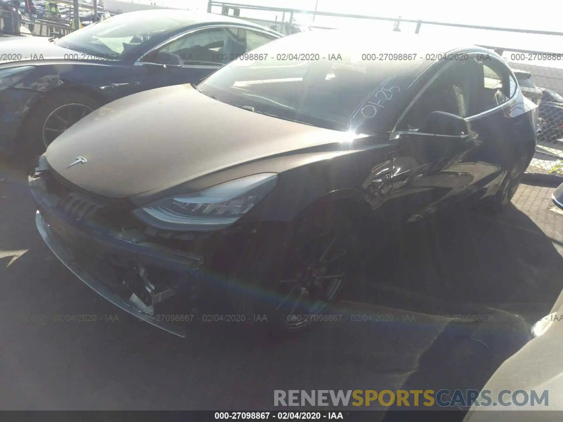 2 Photograph of a damaged car 5YJ3E1EA7KF428948 TESLA MODEL 3 2019