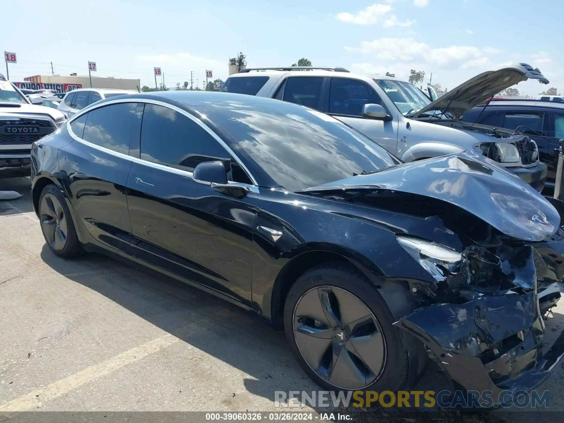 1 Photograph of a damaged car 5YJ3E1EA7KF431378 TESLA MODEL 3 2019