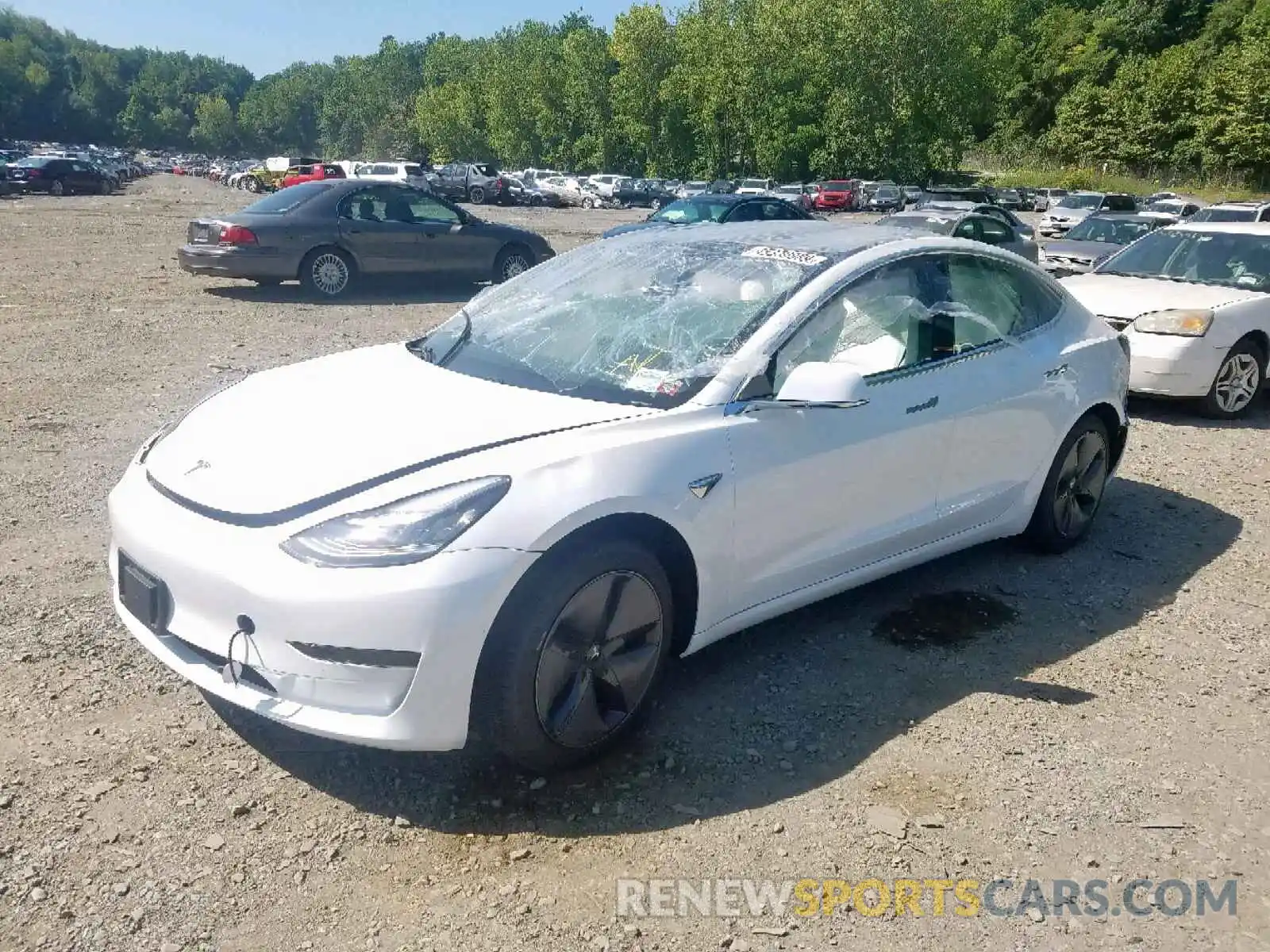 2 Photograph of a damaged car 5YJ3E1EA7KF431932 TESLA MODEL 3 2019