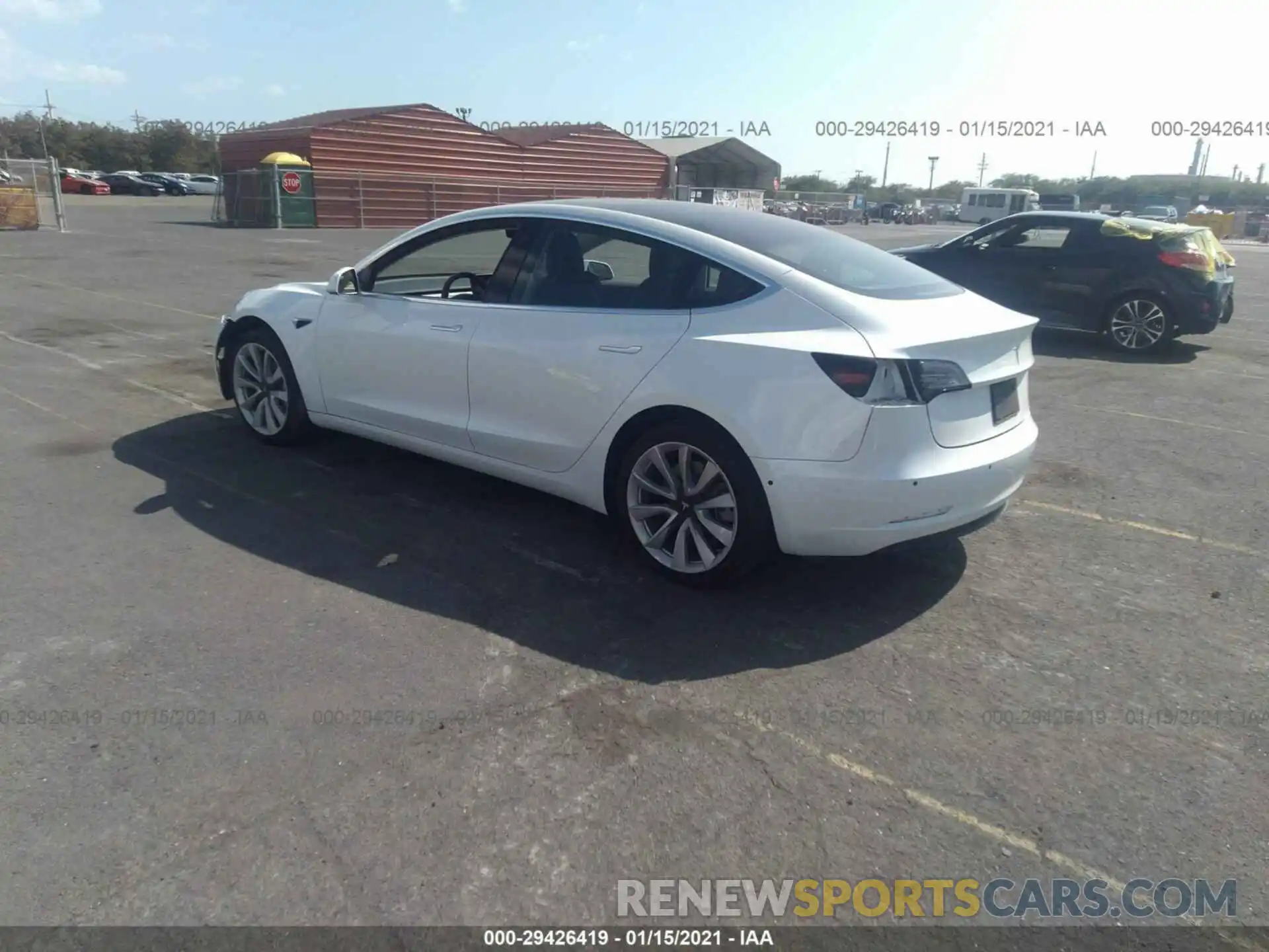 3 Photograph of a damaged car 5YJ3E1EA7KF434507 TESLA MODEL 3 2019