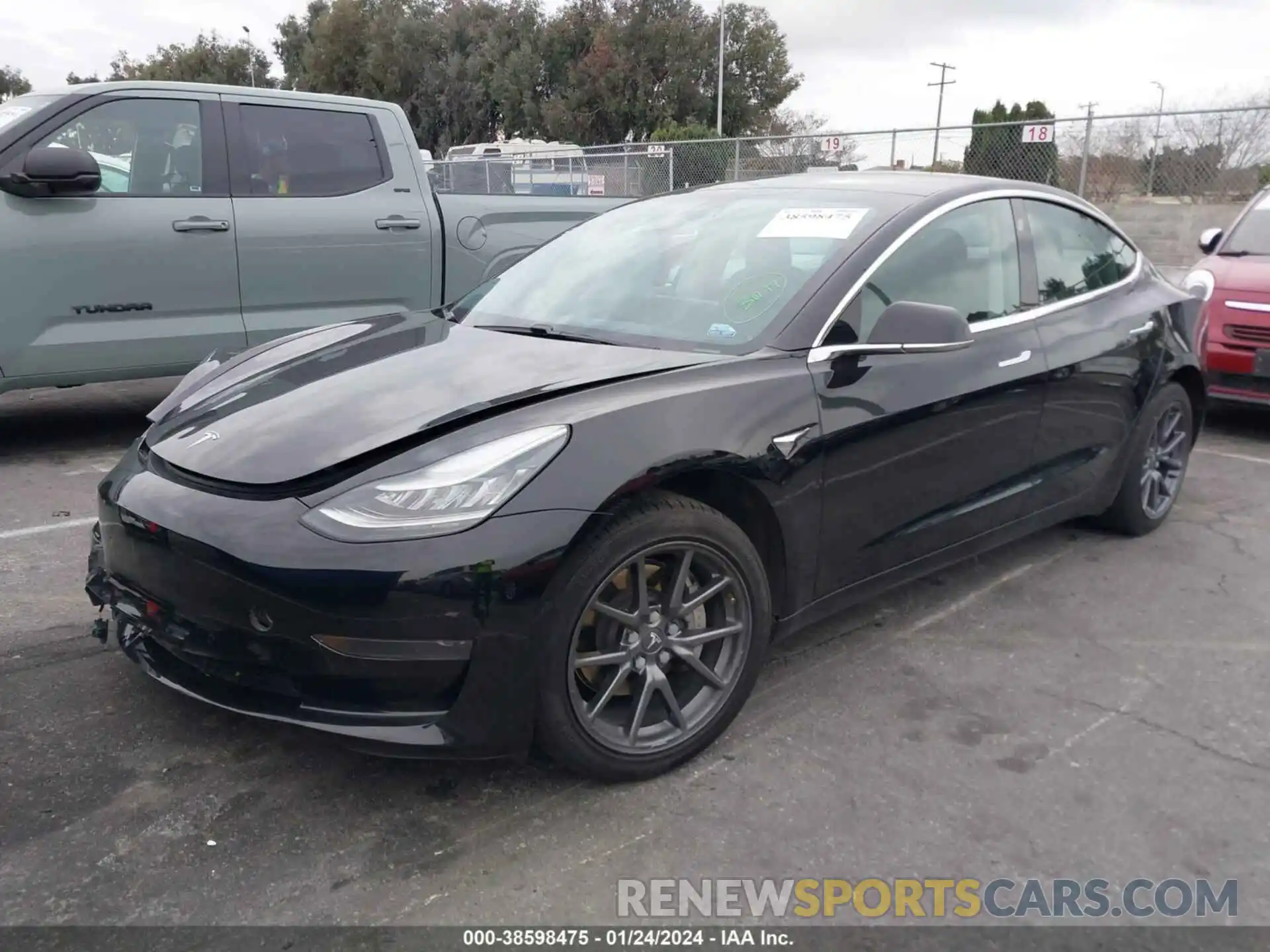 2 Photograph of a damaged car 5YJ3E1EA7KF435754 TESLA MODEL 3 2019