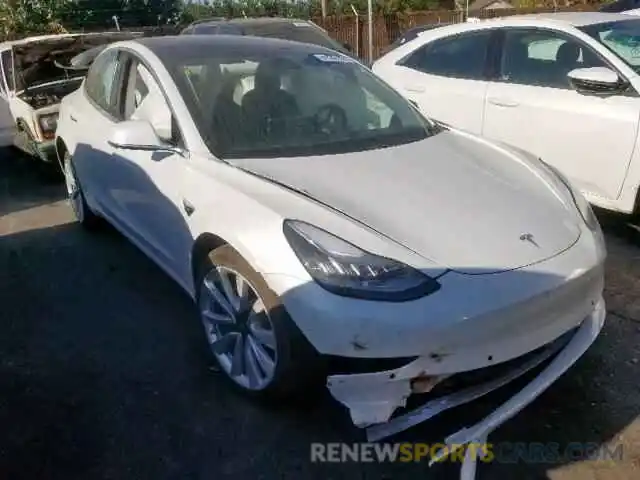 1 Photograph of a damaged car 5YJ3E1EA7KF437925 TESLA MODEL 3 2019