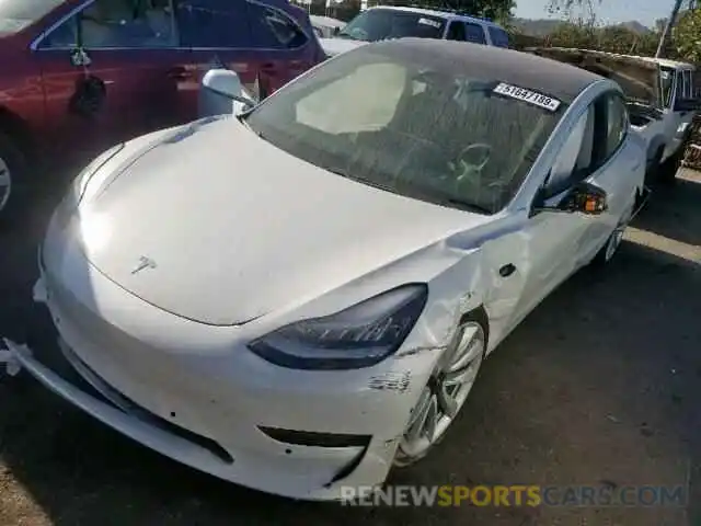 2 Photograph of a damaged car 5YJ3E1EA7KF437925 TESLA MODEL 3 2019