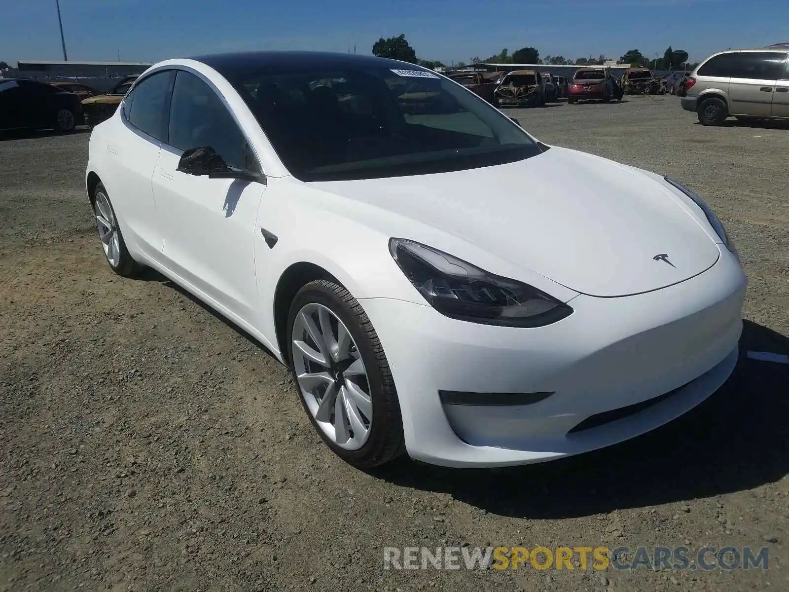 1 Photograph of a damaged car 5YJ3E1EA7KF437942 TESLA MODEL 3 2019