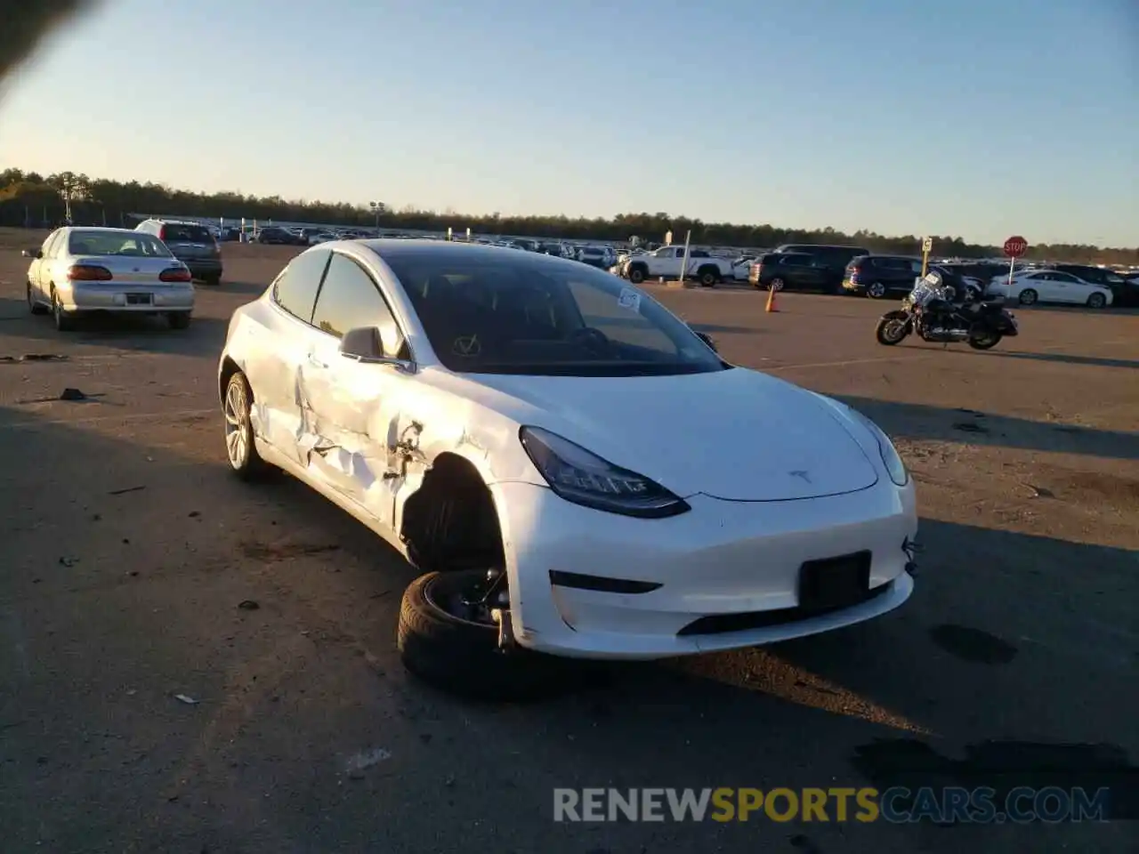 1 Photograph of a damaged car 5YJ3E1EA7KF447919 TESLA MODEL 3 2019