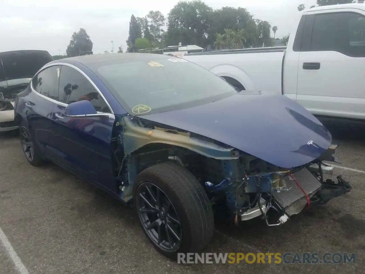 1 Photograph of a damaged car 5YJ3E1EA7KF476157 TESLA MODEL 3 2019