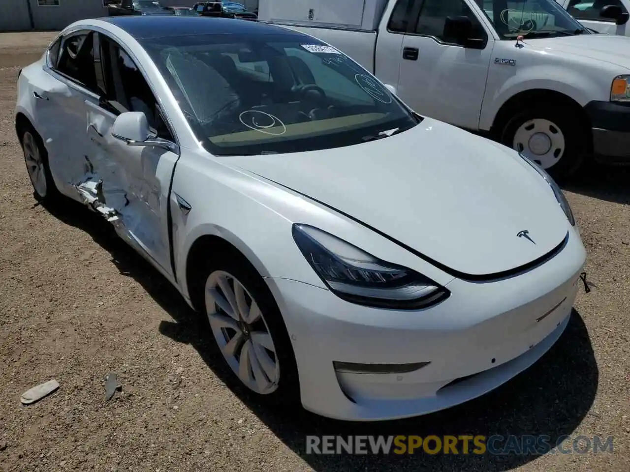 1 Photograph of a damaged car 5YJ3E1EA7KF476532 TESLA MODEL 3 2019