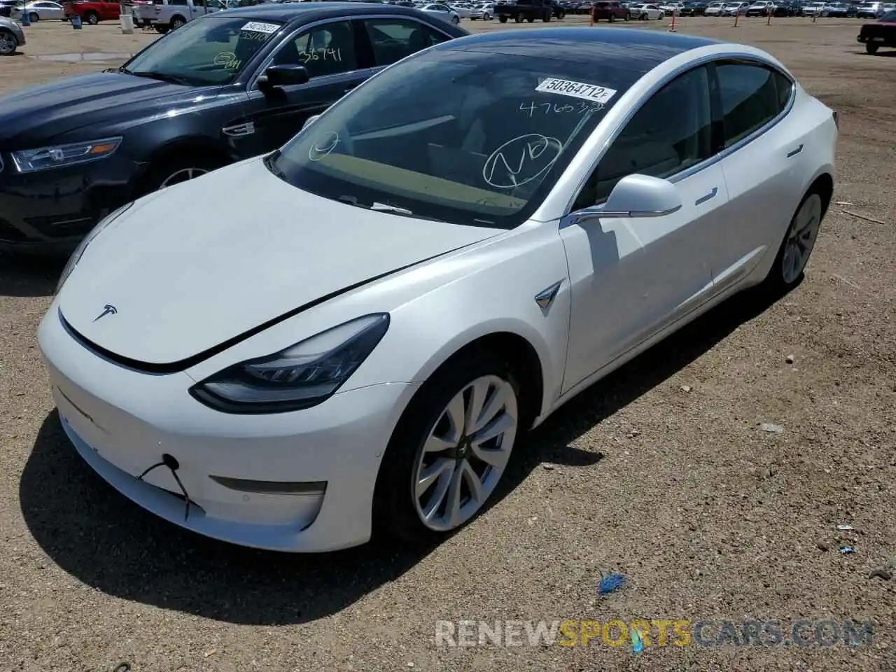 2 Фотография поврежденного автомобиля 5YJ3E1EA7KF476532 TESLA MODEL 3 2019