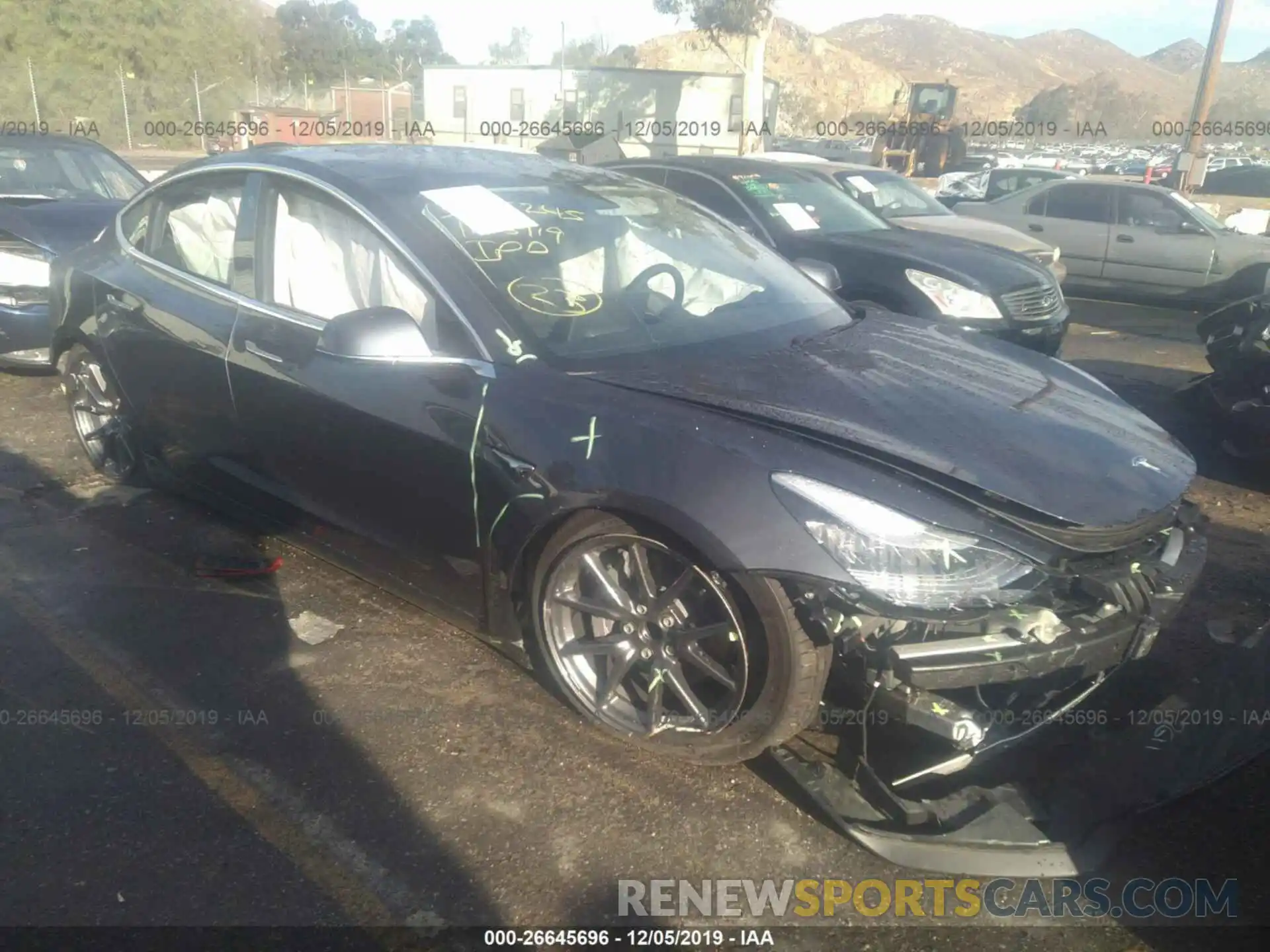 1 Photograph of a damaged car 5YJ3E1EA7KF480239 TESLA MODEL 3 2019