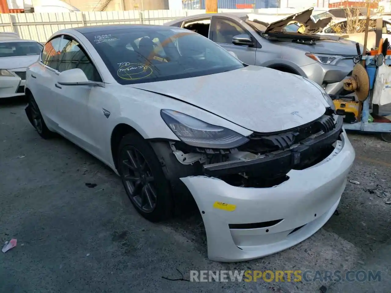 1 Photograph of a damaged car 5YJ3E1EA7KF485327 TESLA MODEL 3 2019