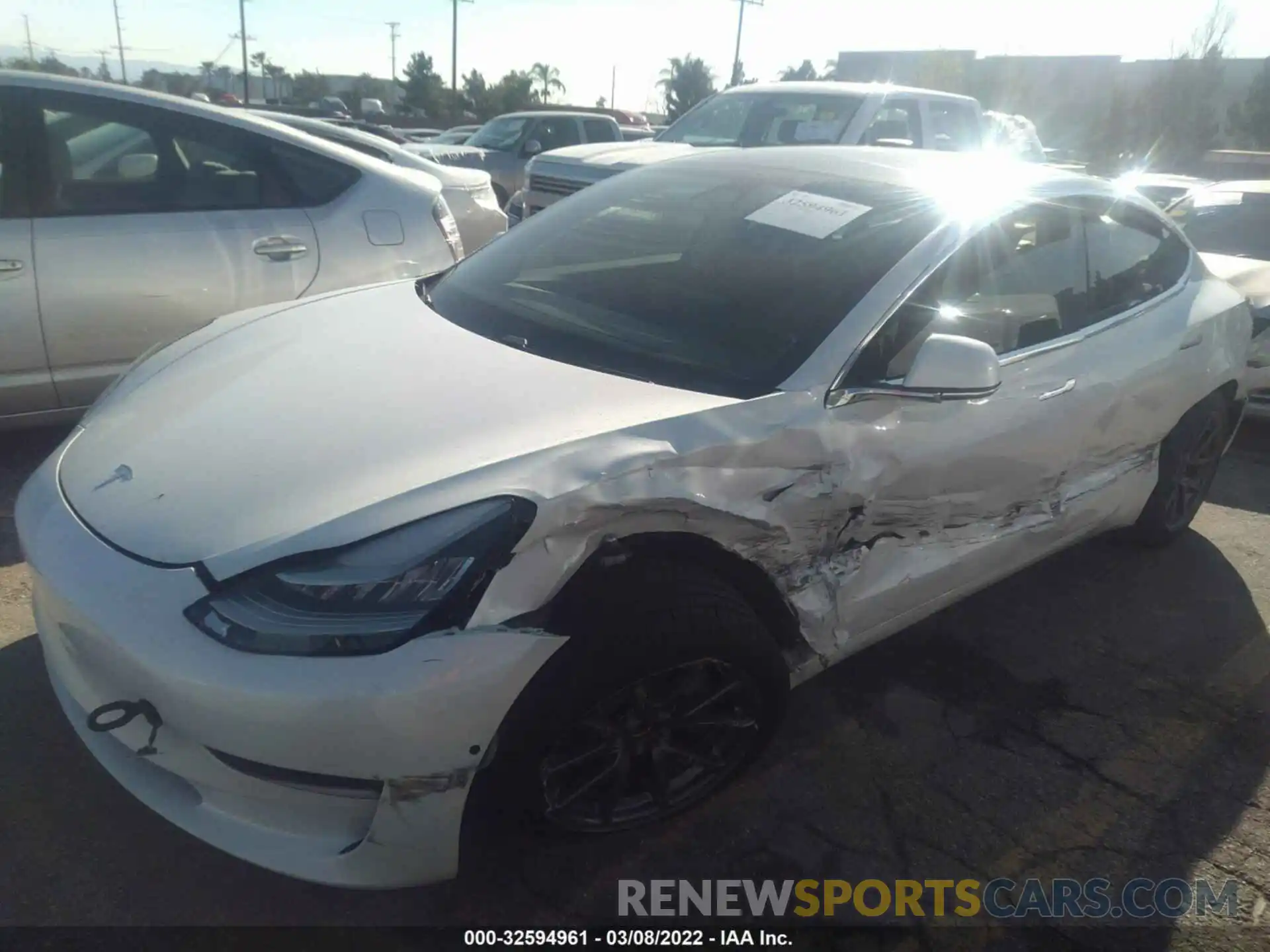 2 Photograph of a damaged car 5YJ3E1EA7KF504054 TESLA MODEL 3 2019