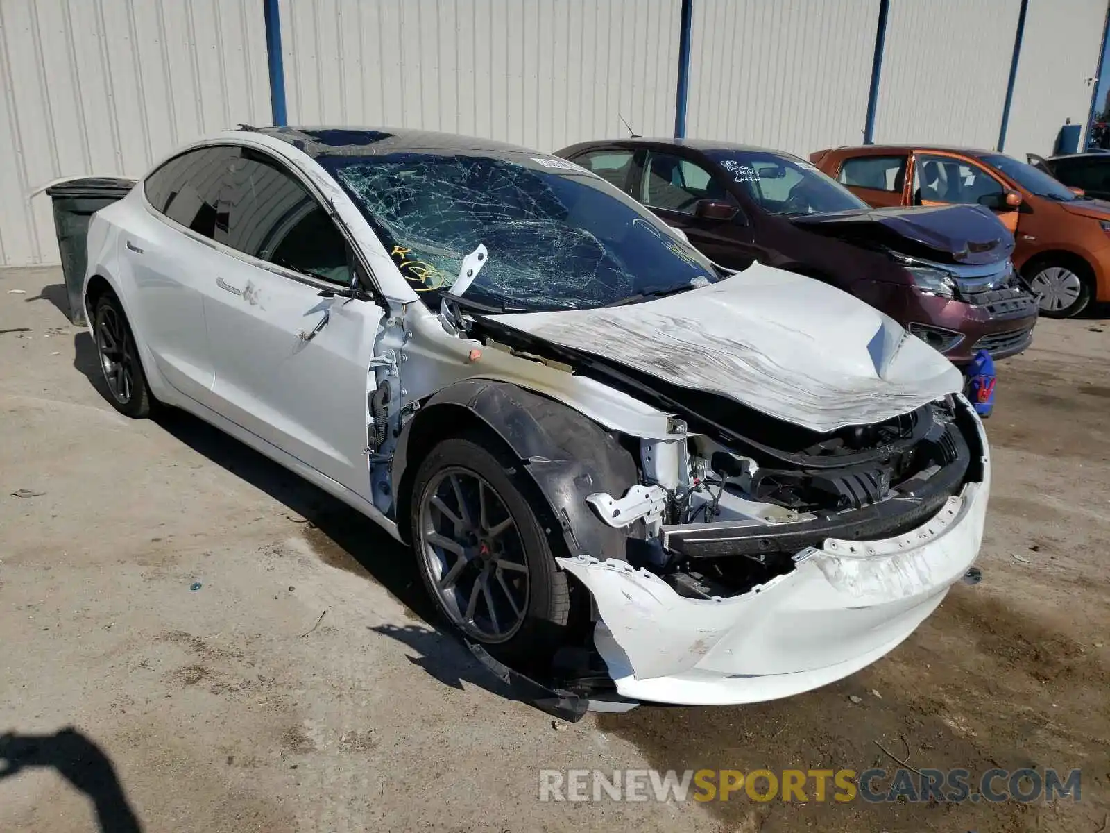 1 Photograph of a damaged car 5YJ3E1EA7KF509111 TESLA MODEL 3 2019