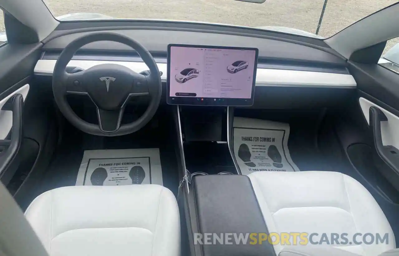 9 Фотография поврежденного автомобиля 5YJ3E1EA7KF509772 TESLA MODEL 3 2019